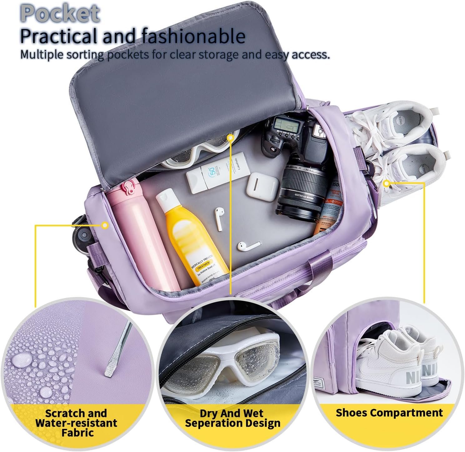 Private Label Women's 37L Gym Duffle Bag with Shoes Compartment Custom Logo for Travel Sports Gym Weekender Manufacturer Private Label Women's 37L Gym Duffle Bag with Shoes Compartment Custom Logo for Travel Sports Gym Weekender Manufacturer