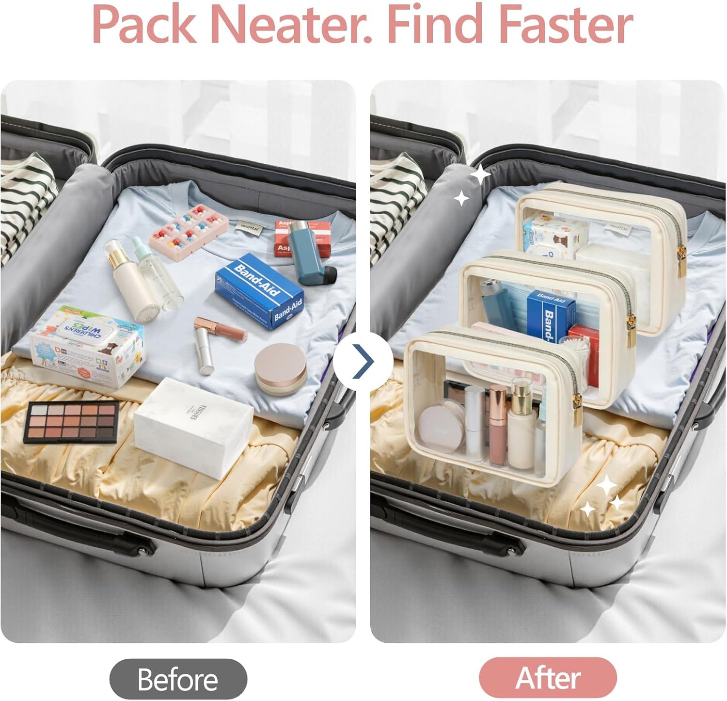 Custom Logo Private Label Clear Makeup Bag from Manufacturer - TSA Approved Toiletry Bag for Carry-on Checked Luggage Water Resistant Car Storage Organizer with Reinforced Seams Custom Logo Private Label Clear Makeup Bag from Manufacturer - TSA Approved Toiletry Bag for Carry-on Checked Luggage Water Resistant Car Storage Organizer with Reinforced Seams