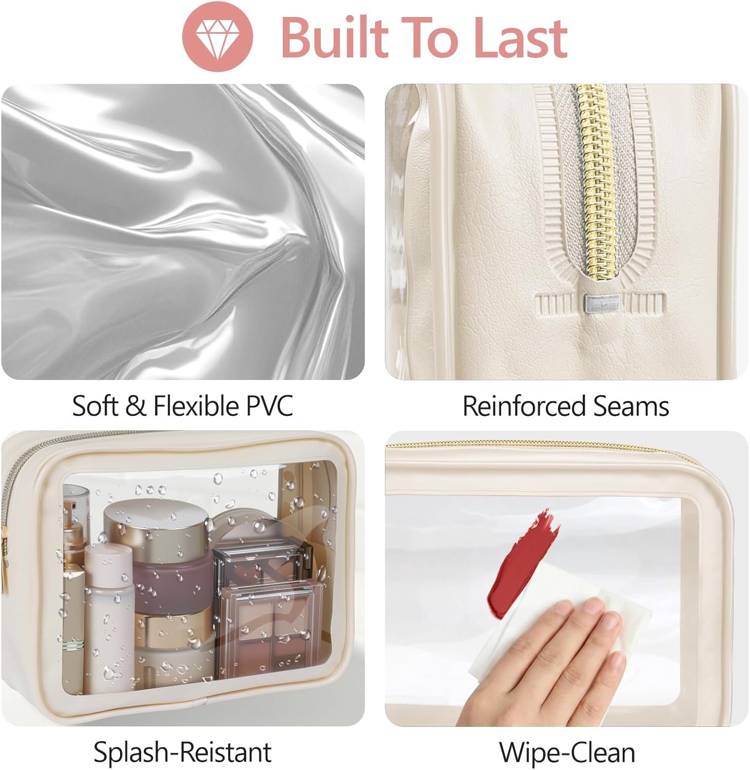 Custom Logo Private Label Clear Makeup Bag from Manufacturer - TSA Approved Toiletry Bag for Carry-on Checked Luggage Water Resistant Car Storage Organizer with Reinforced Seams Custom Logo Private Label Clear Makeup Bag from Manufacturer - TSA Approved Toiletry Bag for Carry-on Checked Luggage Water Resistant Car Storage Organizer with Reinforced Seams