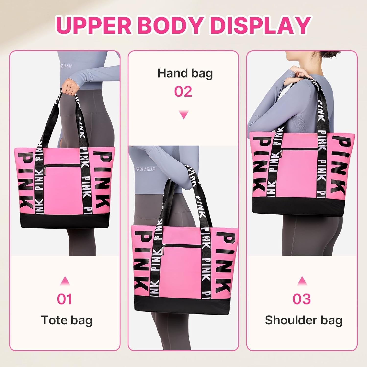 Private Label Large Waterproof Travel Tote Bag for Women Custom Logo Beach Bag Manufacturer