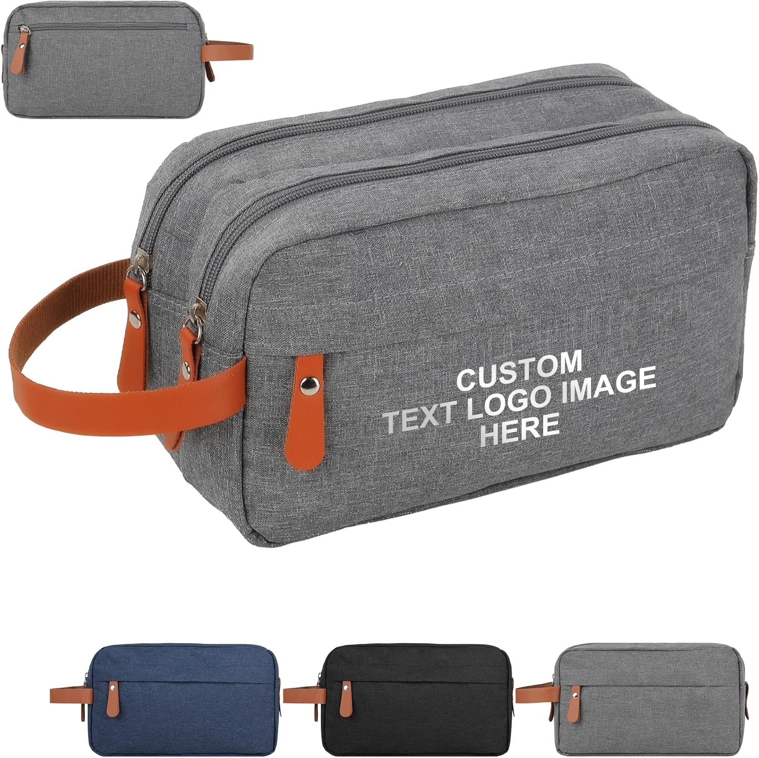 Private Label Personalized Toiletry Travel Bags for Men 5-500 Pack Bulk with Custom Logo from Manufacturer