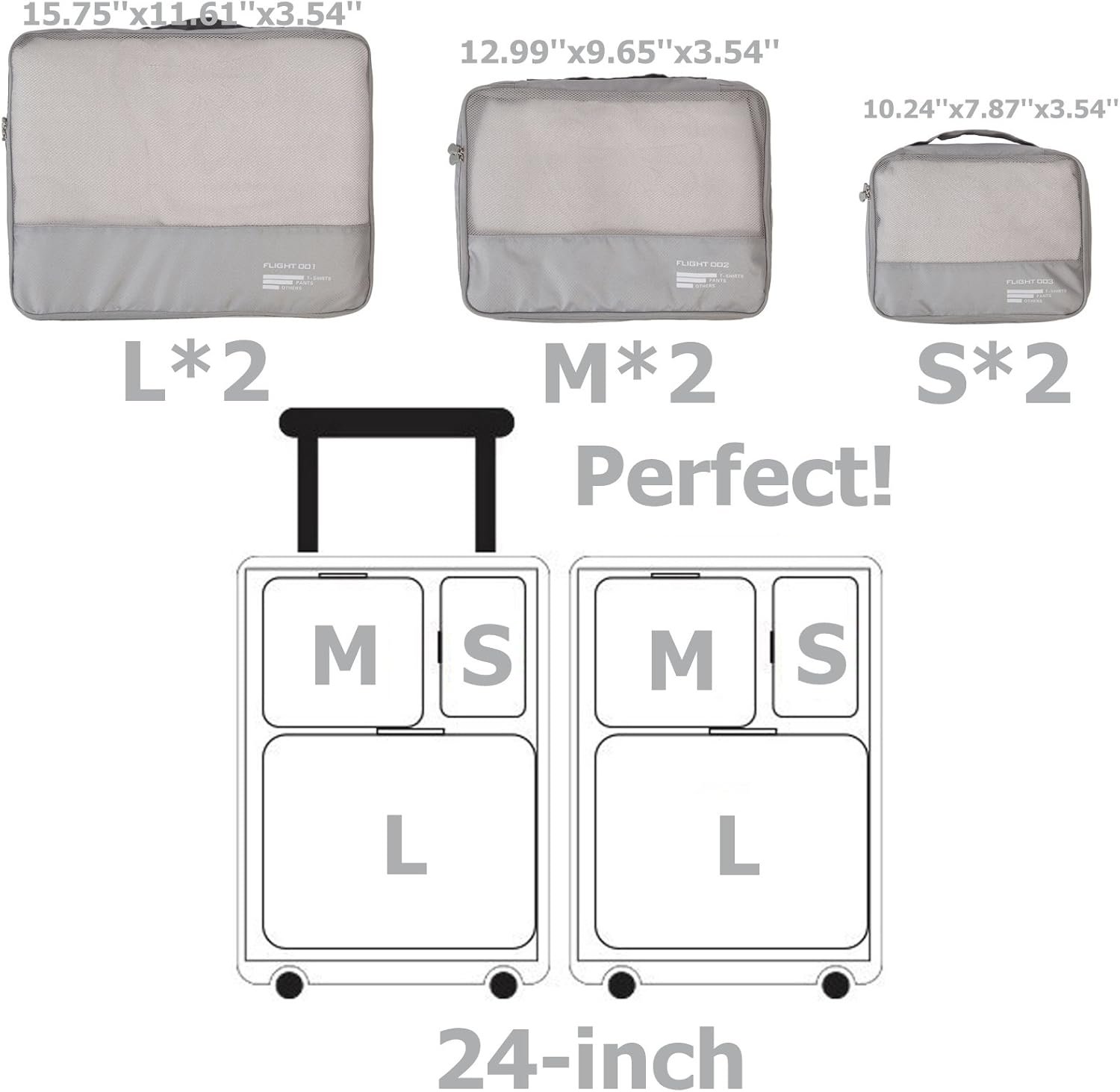 Private Label Packing Cubes Set Custom Logo Travel Luggage Organizers Suitcase Lightweight Accessories Manufacturer