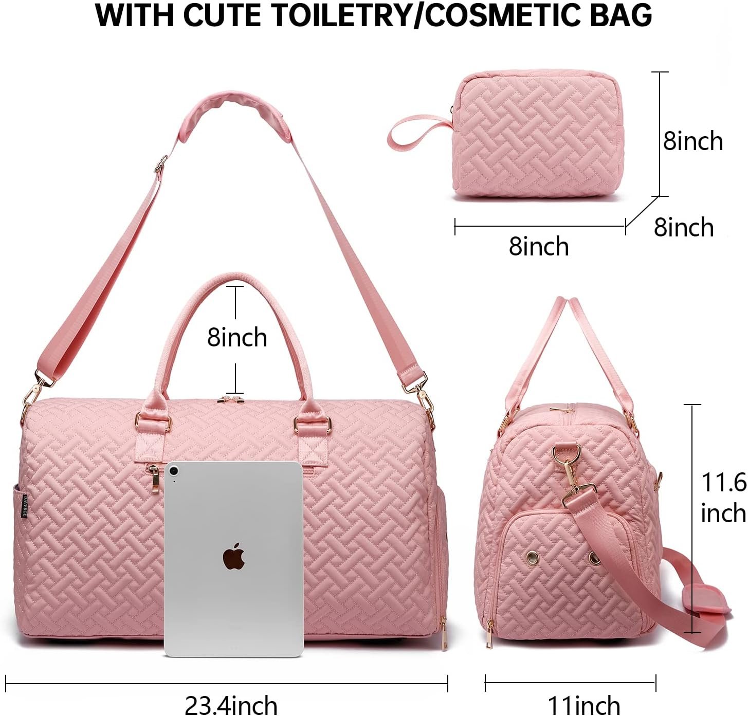 Private Label Duffle Weekender Bag with Shoe Compartment Carry On Overnight Gym Bag for Women with Toiletry and Wet Pocket Hospital Bag for Labor Delivery Custom Logo Manufacturer Beige