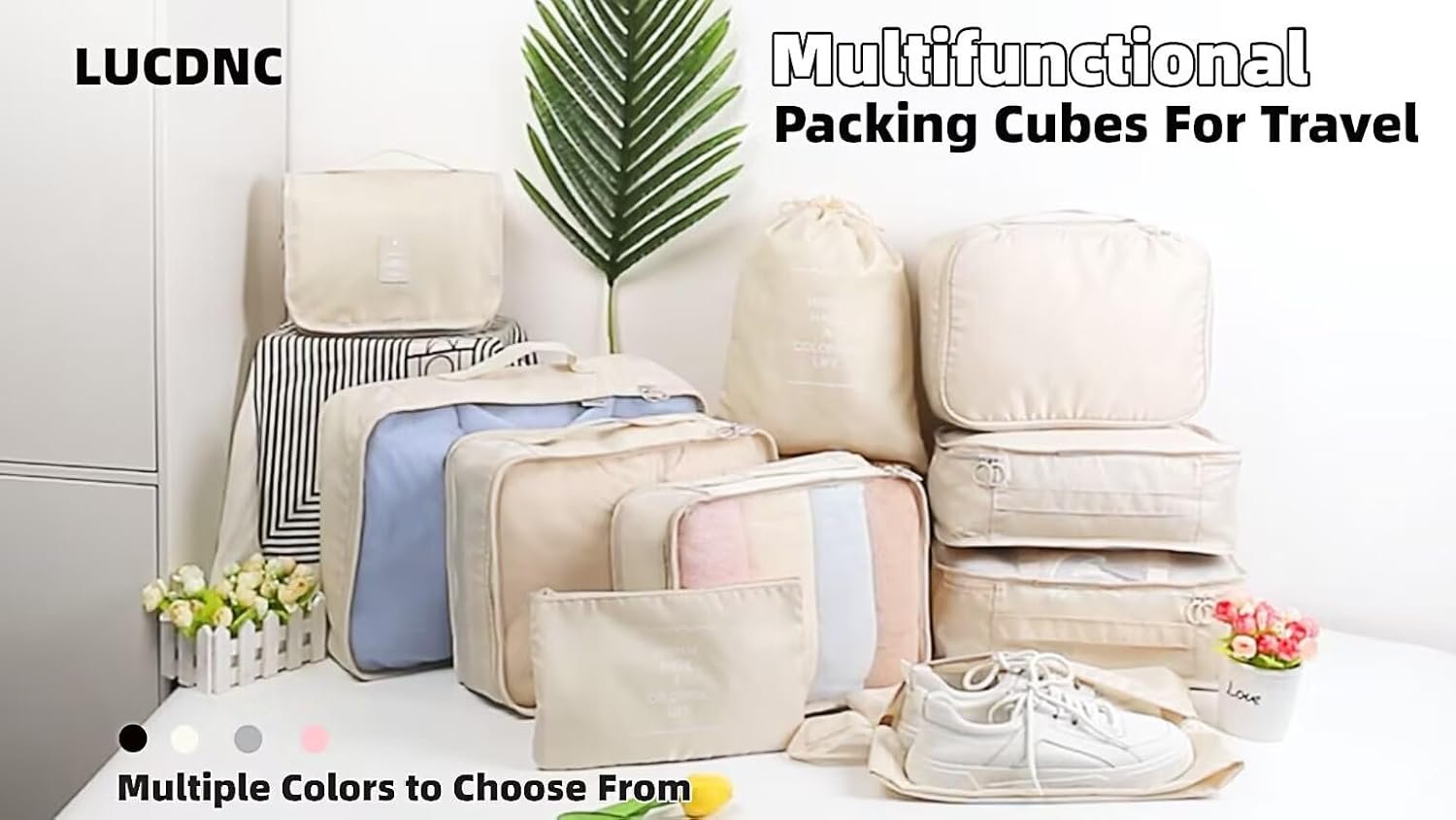 Factory 10 Pcs Set Packing Cubes - Private Label Travel Packing Organizers Custom Logo Expandable Suitcase Luggage Bags