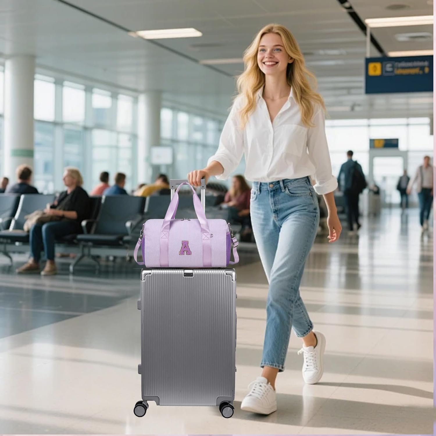 Private Label Personalized Initial Small Dance Bag for Girls Custom Logo Gym Sport Yoga Ballet Weekender Toddler Travel Duffle Tote with Adjustable Straps Factory Purple-A Private Label Personalized Initial Small Dance Bag for Girls Custom Logo Gym Sport Yoga Ballet Weekender Toddler Travel Duffle Tote with Adjustable Straps Factory Purple-A