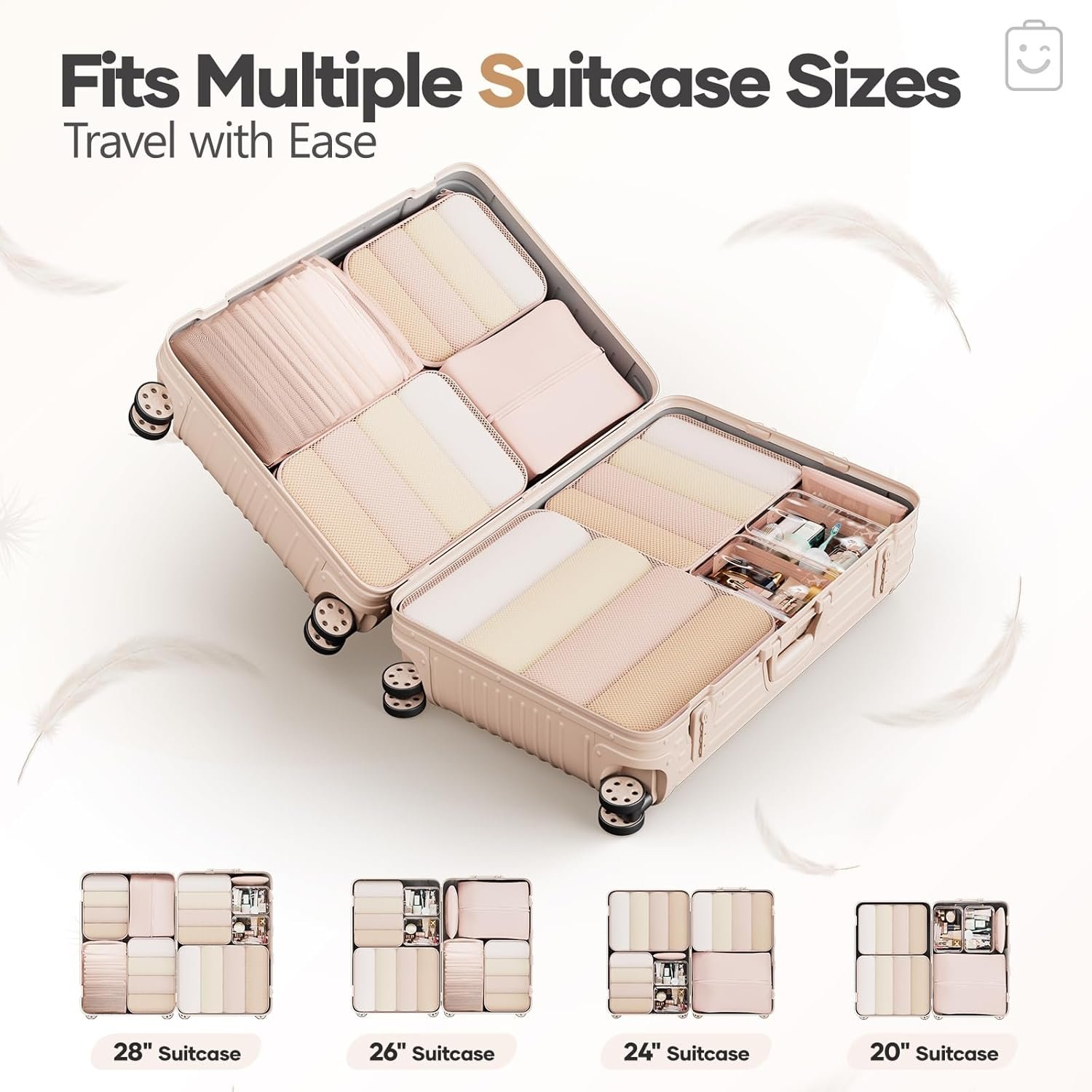 Private Label 9/11 Set Compression Packing Cubes for Travel Essentials Compressible Expandable Large Luggage Suitcase Organizer Bags for Clothing with Custom Logo Durable Space Saver Storage Bags and Toiletry Bags Beige Manufacturer Private Label 9/11 Set Compression Packing Cubes for Travel Essentials Compressible Expandable Large Luggage Suitcase Organizer Bags for Clothing with Custom Logo Durable Space Saver Storage Bags and Toiletry Bags Beige Manufacturer