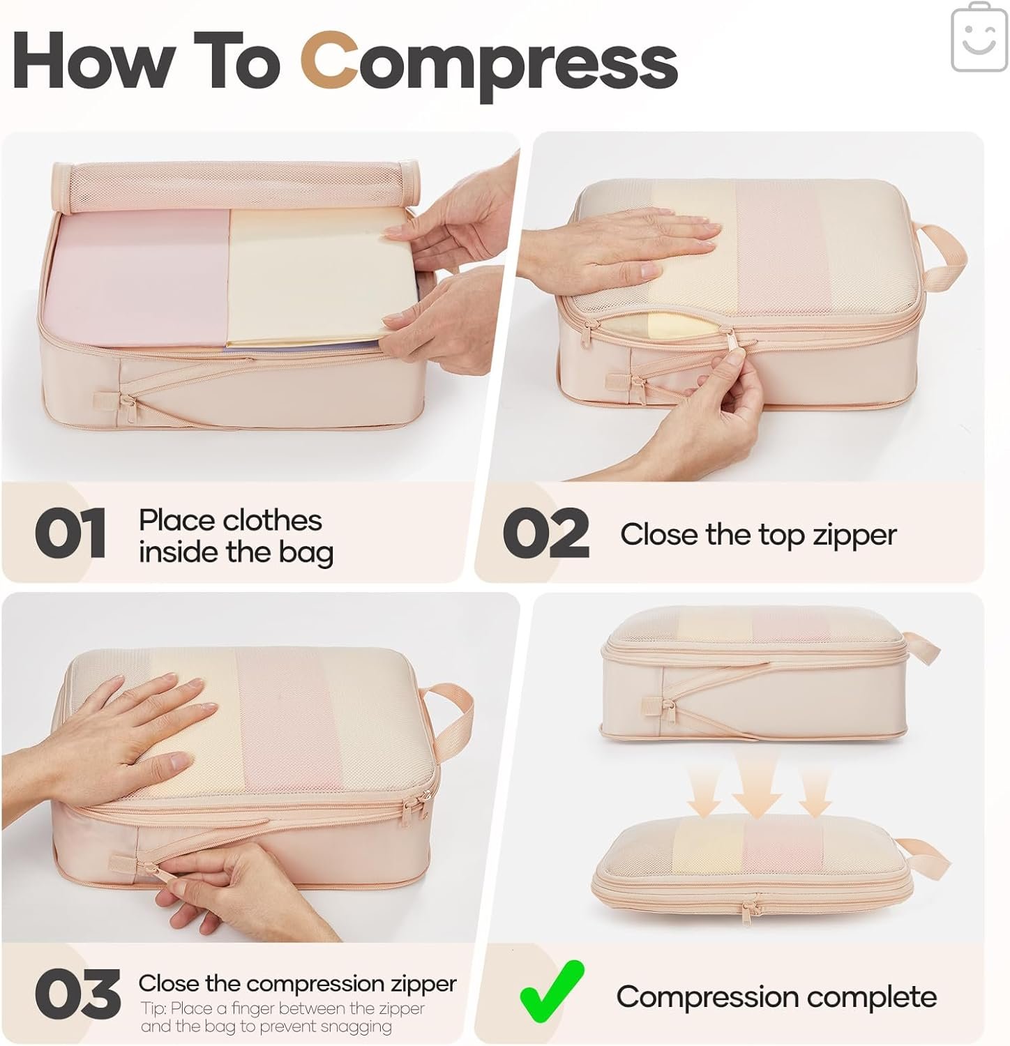Private Label 9/11 Set Compression Packing Cubes for Travel Essentials Compressible Expandable Large Luggage Suitcase Organizer Bags for Clothing with Custom Logo Durable Space Saver Storage Bags and Toiletry Bags Beige Manufacturer Private Label 9/11 Set Compression Packing Cubes for Travel Essentials Compressible Expandable Large Luggage Suitcase Organizer Bags for Clothing with Custom Logo Durable Space Saver Storage Bags and Toiletry Bags Beige Manufacturer