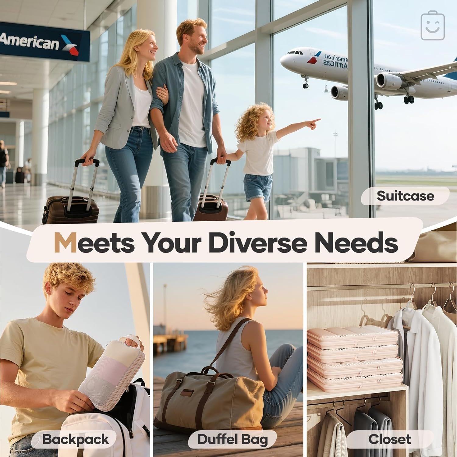 Private Label 9/11 Set Compression Packing Cubes for Travel Essentials Compressible Expandable Large Luggage Suitcase Organizer Bags for Clothing with Custom Logo Durable Space Saver Storage Bags and Toiletry Bags Beige Manufacturer Private Label 9/11 Set Compression Packing Cubes for Travel Essentials Compressible Expandable Large Luggage Suitcase Organizer Bags for Clothing with Custom Logo Durable Space Saver Storage Bags and Toiletry Bags Beige Manufacturer