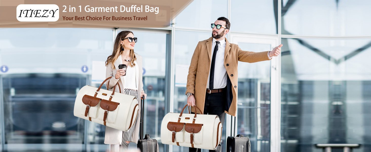 Custom Logo Garment Duffel Bag Convertible Carry-On Travel Weekender for Men Women Large with Shoes Pouch Private Label 2-in-1 Hanging Suit Manufacturer 3pcs Set