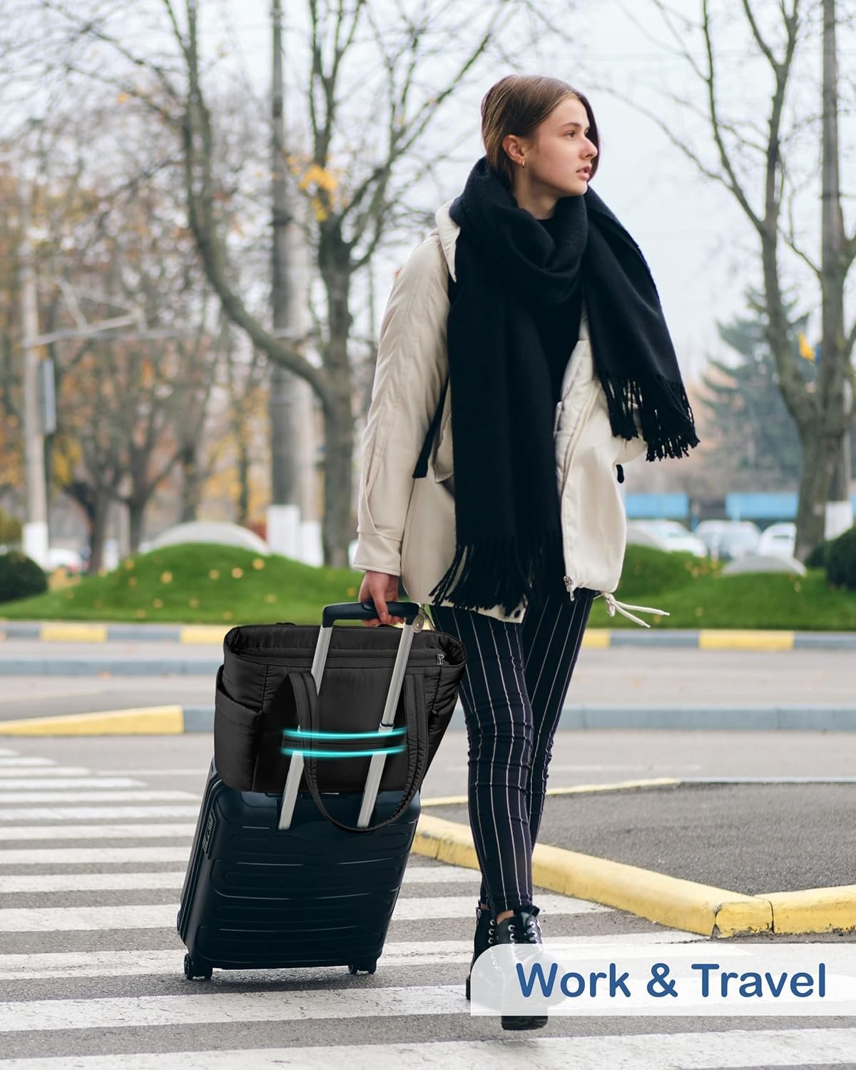 Custom Logo Puffy Tote Bag Private Label for Women with Cup Holder Laptop Compartment Cosmetic Bag Trolley Sleeve for Work Travel Manufacturer Custom Logo Puffy Tote Bag Private Label for Women with Cup Holder Laptop Compartment Cosmetic Bag Trolley Sleeve for Work Travel Manufacturer