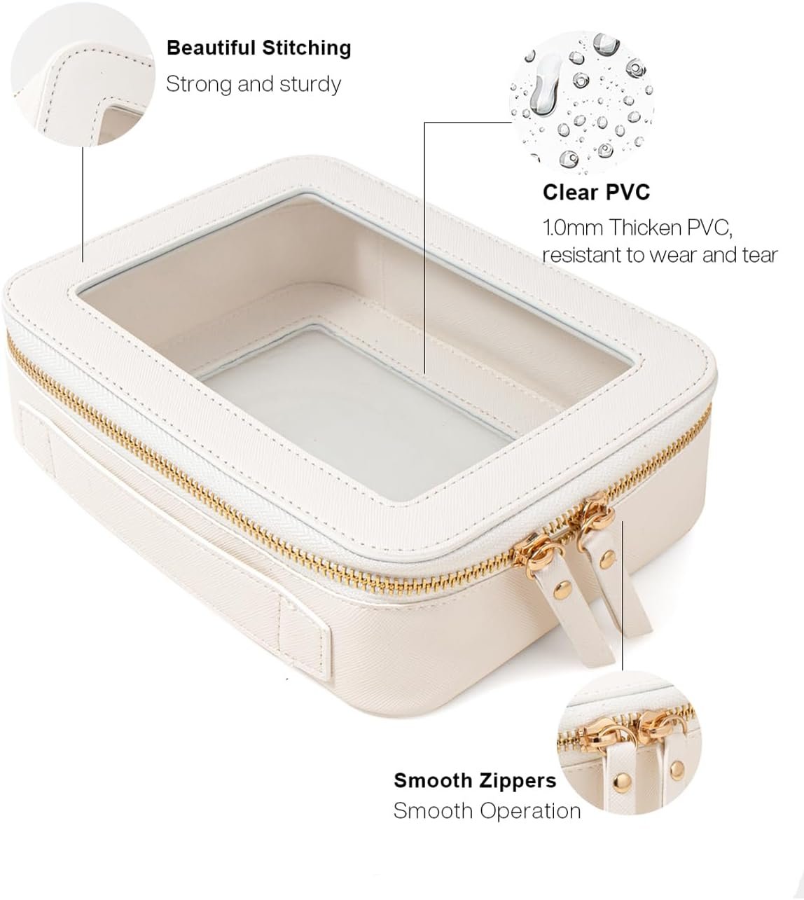 Custom Logo TSA Approved Clear Travel Makeup Bag Set Private Label Portable Zipper Cosmetic Toiletry Organizer Manufacturer Storage Pouch Car Essentials