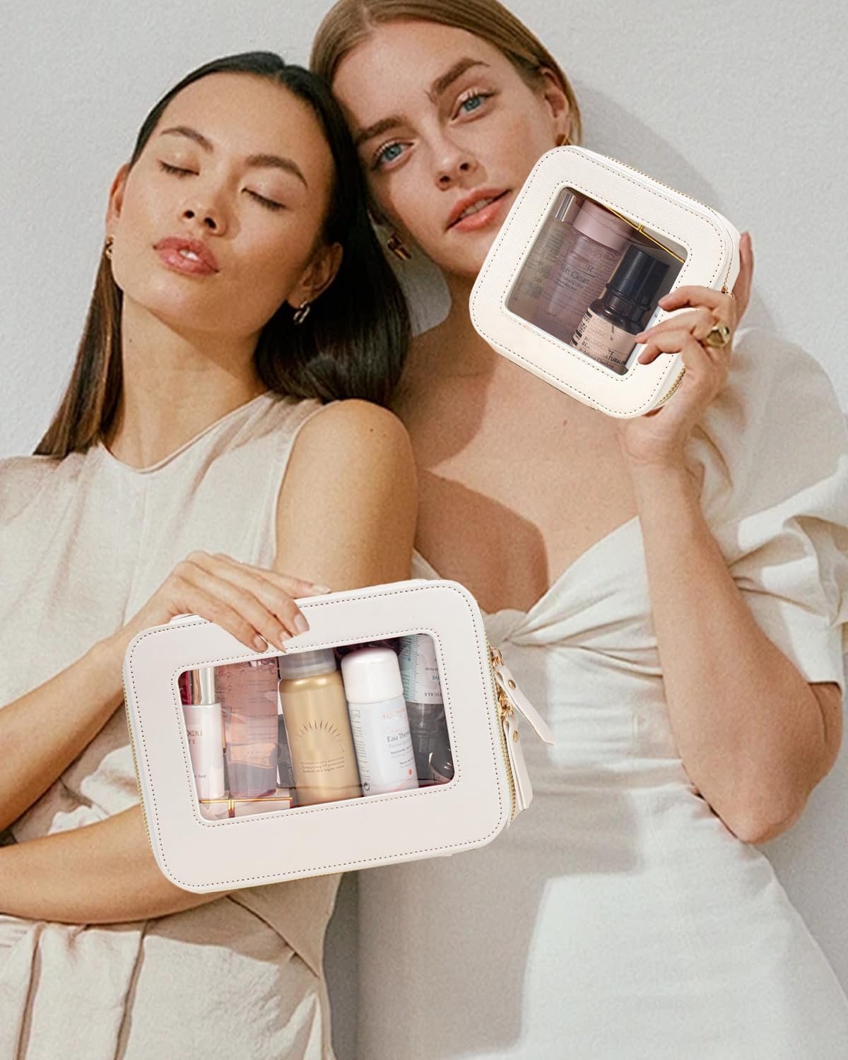 Custom Logo TSA Approved Clear Travel Makeup Bag Set Private Label Portable Zipper Cosmetic Toiletry Organizer Manufacturer Storage Pouch Car Essentials