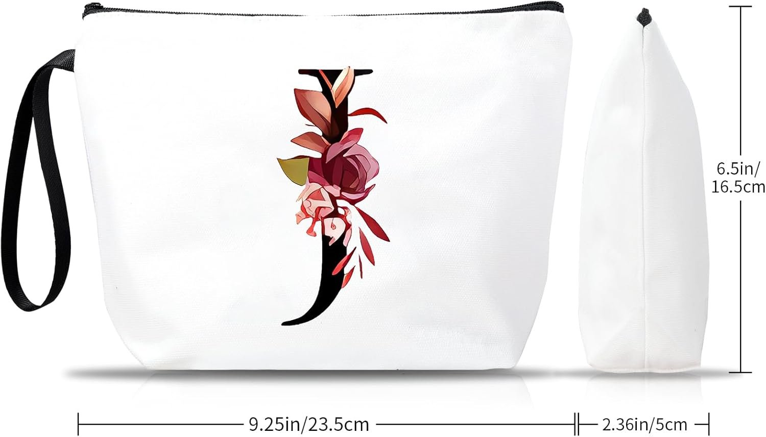 Private Label Initial Makeup Bag - Personalized Cosmetic Bag with Custom Logo Monogram Small Travel Toiletry Bag Factory Birthday Gifts for Women Bridesmaid Letter J Private Label Initial Makeup Bag - Personalized Cosmetic Bag with Custom Logo Monogram Small Travel Toiletry Bag Factory Birthday Gifts for Women Bridesmaid Letter J
