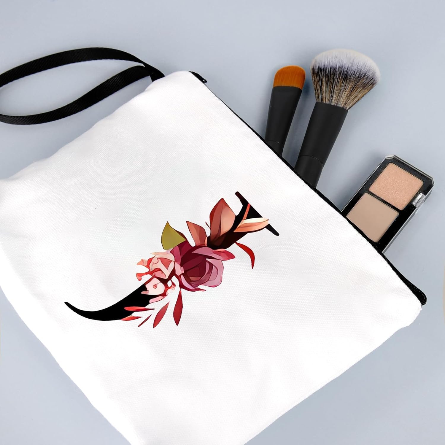 Private Label Initial Makeup Bag - Personalized Cosmetic Bag with Custom Logo Monogram Small Travel Toiletry Bag Factory Birthday Gifts for Women Bridesmaid Letter J Private Label Initial Makeup Bag - Personalized Cosmetic Bag with Custom Logo Monogram Small Travel Toiletry Bag Factory Birthday Gifts for Women Bridesmaid Letter J