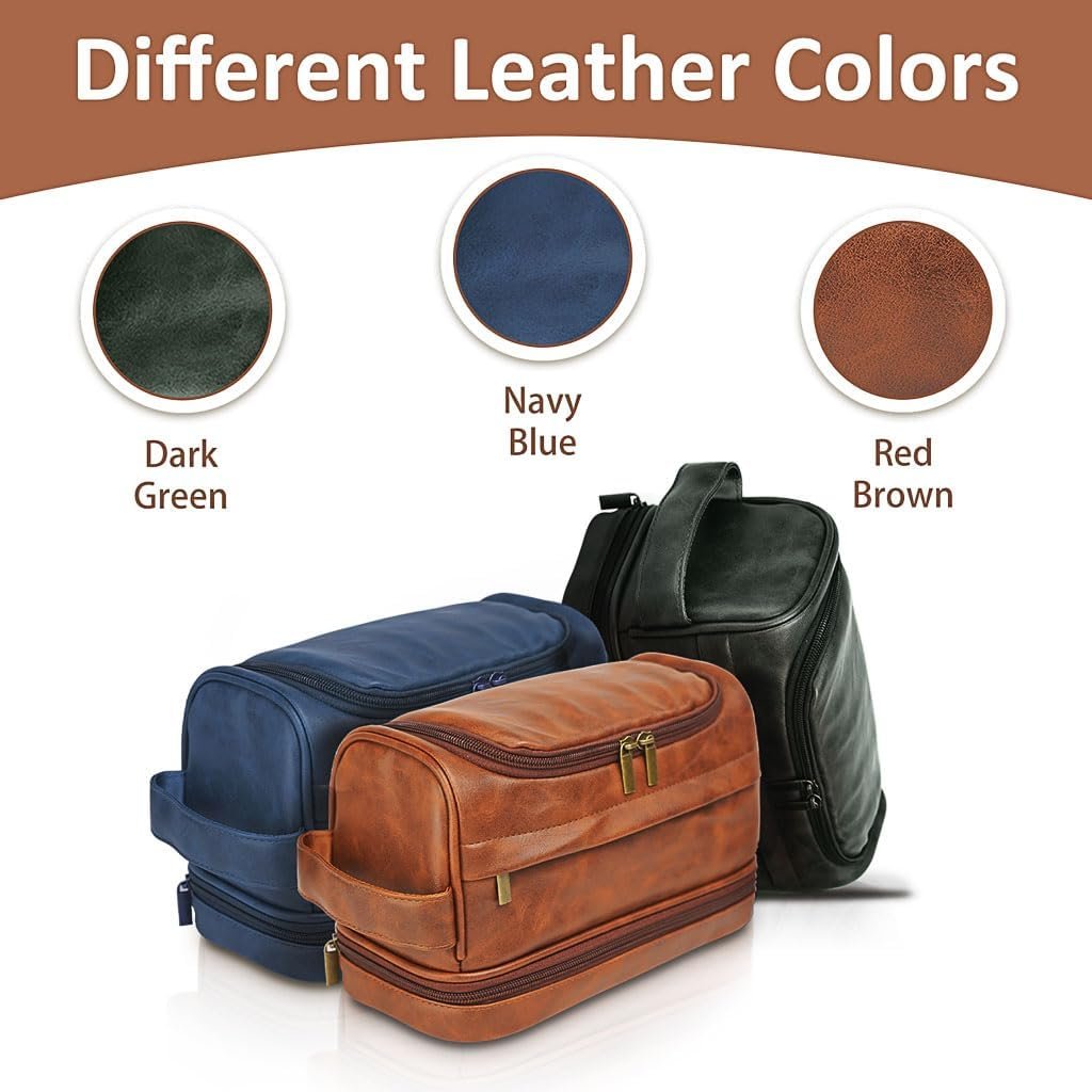 Custom Logo Toiletry Bag for Men Private Label Engraved Leather Travel Accessories Waterproof Shaving Kit Gift for Dad Husband Groomsmen Boyfriend Christmas Birthday Fathers Day Anniversary from Factory Custom Logo Toiletry Bag for Men Private Label Engraved Leather Travel Accessories Waterproof Shaving Kit Gift for Dad Husband Groomsmen Boyfriend Christmas Birthday Fathers Day Anniversary from Factory