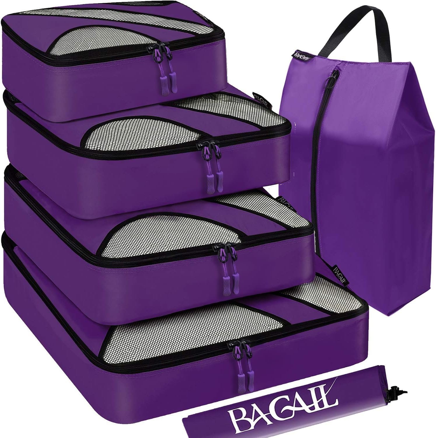 Factory 6 Set Packing Cubes Custom Logo Travel Luggage Packing Organizers Private Label