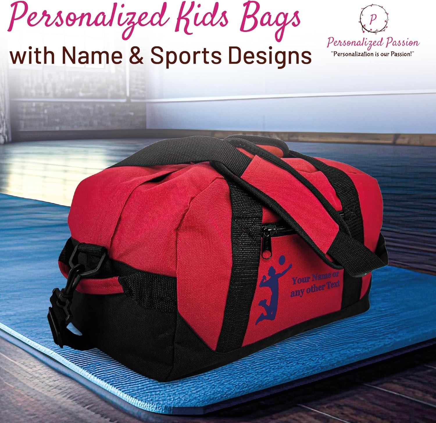 Custom Logo 14” Waterproof Small Sports Duffel Bags for Kids - Private Label Personalized Travel Duffle with Name & Martial Arts Design - Red Two-Toned Weekender Bag Manufacturer for Boys & Girls Custom Logo 14” Waterproof Small Sports Duffel Bags for Kids - Private Label Personalized Travel Duffle with Name & Martial Arts Design - Red Two-Toned Weekender Bag Manufacturer for Boys & Girls