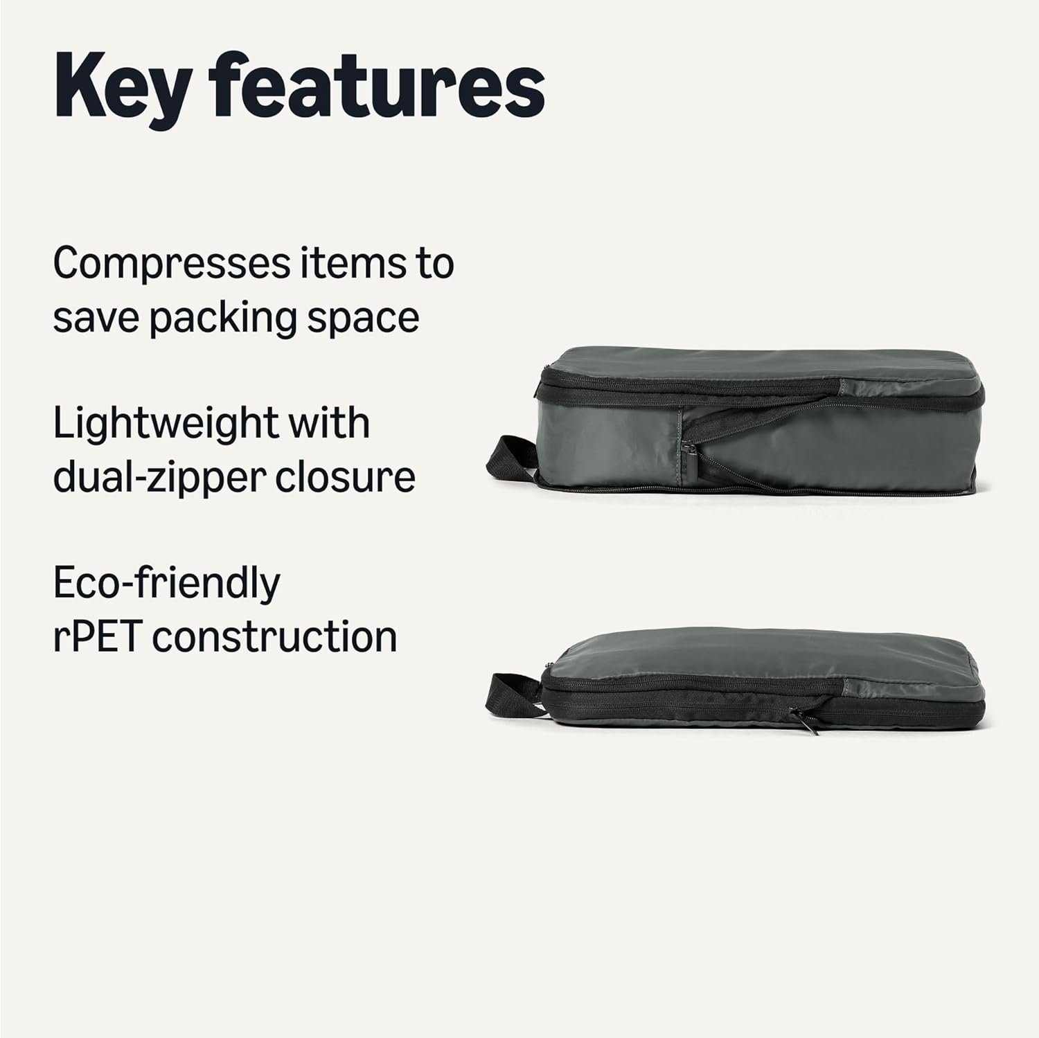 Private Label Ultralight Compression Packing Cubes Custom Logo Grey Check Organizer 6 Pack Manufacturer