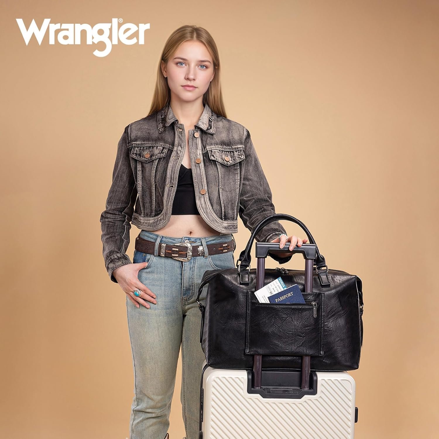 Private Label Large Waterproof Duffel Travel Weekender Carry On Overnight Bag for Women Gym Trips Weekends Custom Logo Manufacturer Black