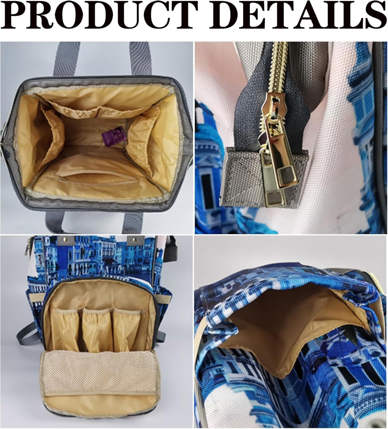 Private Label Personalized Diaper Bag Backpack for Girls Custom Logo Insulated Water Bottle Name Monogram Adjustable Shoulder Straps Baby Travel Nursing Mommy Nappy Bag Manufacturer