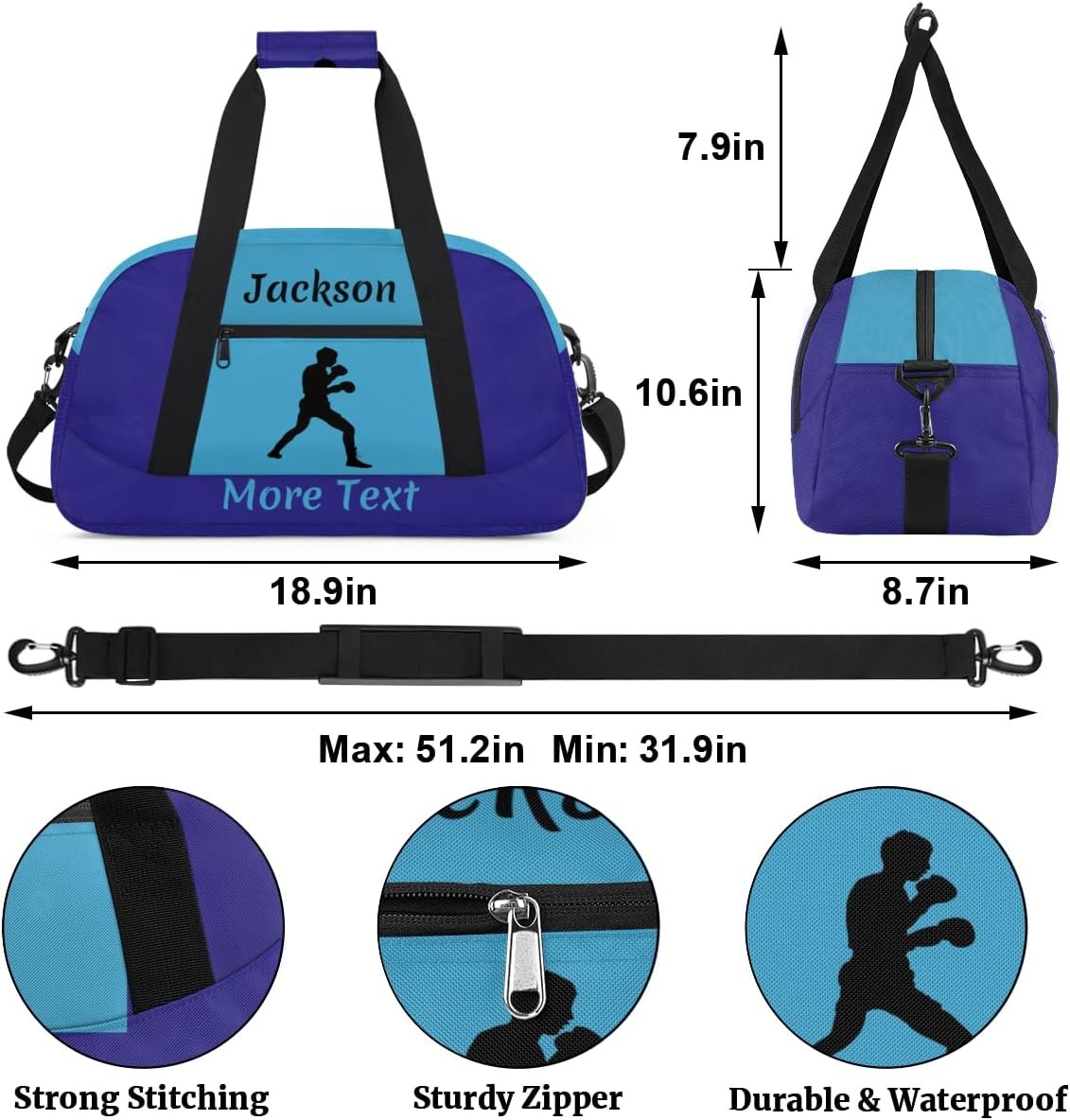 Private Label Personalized Kids Duffle Bag for Boys Custom Logo Sport Gym Bag for School Practice Overnight Weekender Travel Dark Blue Boxing Manufacturer Private Label Personalized Kids Duffle Bag for Boys Custom Logo Sport Gym Bag for School Practice Overnight Weekender Travel Dark Blue Boxing Manufacturer