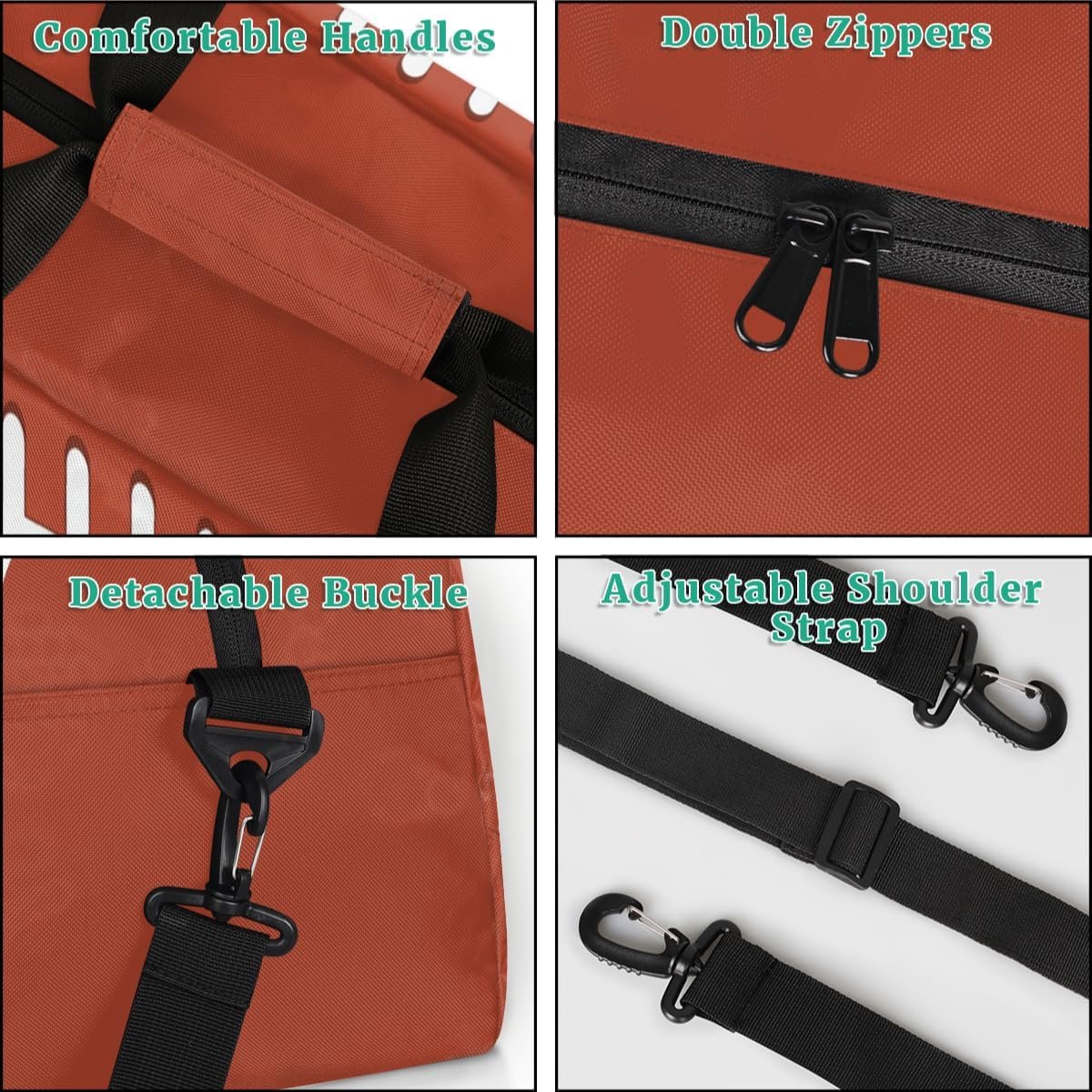 Custom Logo Personalized Boys Football Gym Duffel Bags for Kids Private Label Sport Pigskin Training Travel Bags with Name Overnight Weekender Factory