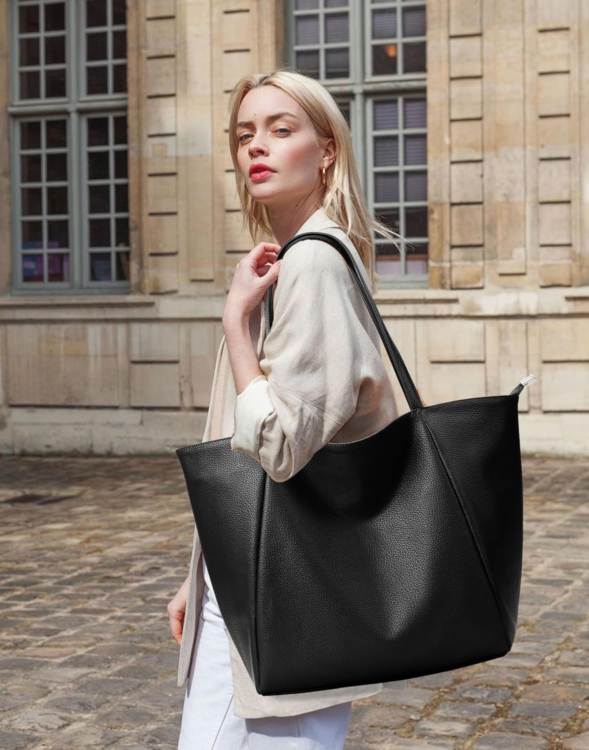 Private Label Large 23L Oversize Vegan Leather Tote Bag with Custom Logo Casual Zipper Work Weekender Hobo Shoulder Bag for Women Travel Purse Manufacturer Private Label Large 23L Oversize Vegan Leather Tote Bag with Custom Logo Casual Zipper Work Weekender Hobo Shoulder Bag for Women Travel Purse Manufacturer