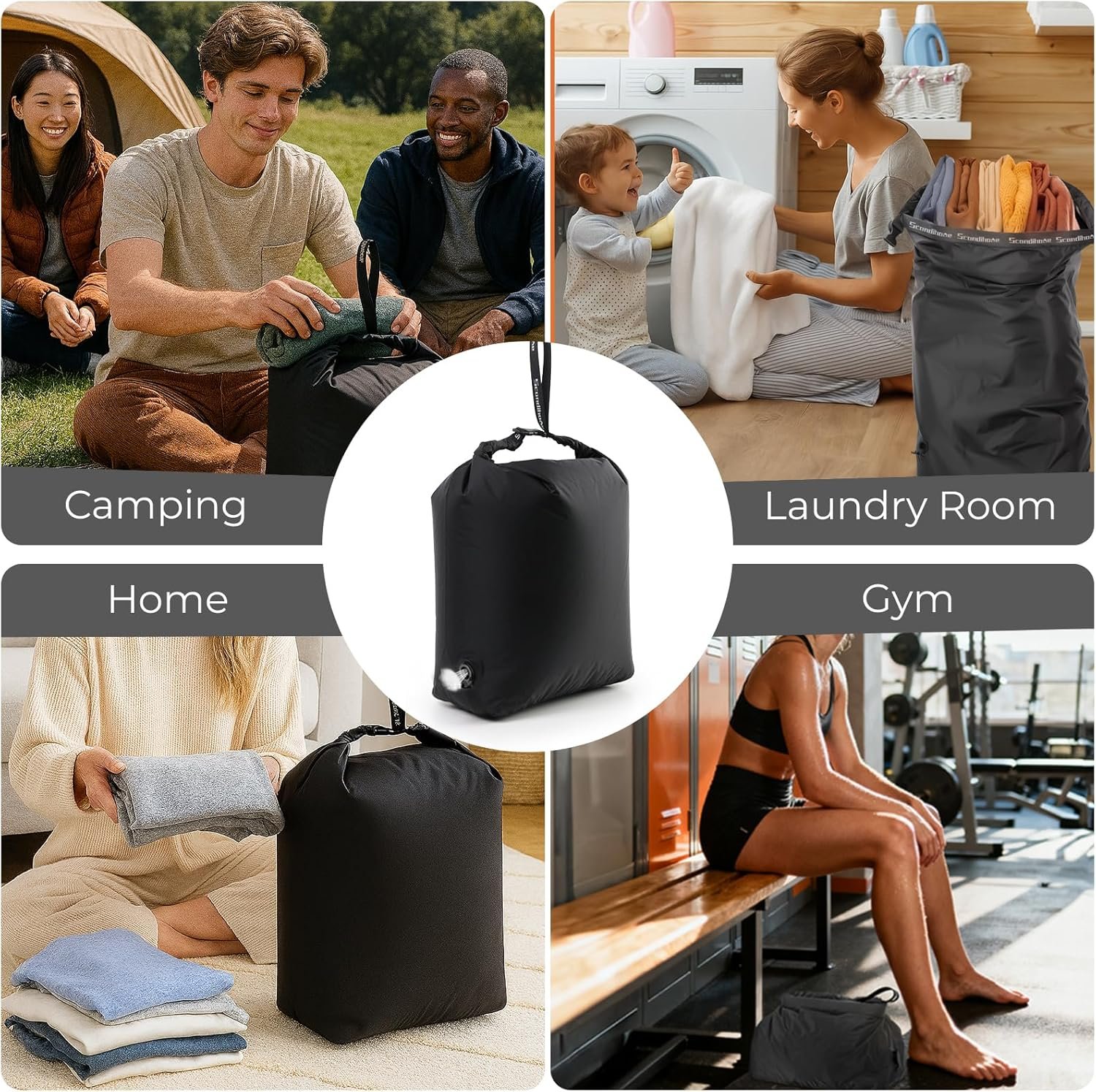 Custom Logo Travel Compression Laundry Bag Pump-Free Vacuum Space Saver for Dirty Clothes Private Label Reusable Waterproof Wet Dry Bag for Luggage Packing Suitcase Manufacturer 1 Pcs (Black, L) Custom Logo Travel Compression Laundry Bag Pump-Free Vacuum Space Saver for Dirty Clothes Private Label Reusable Waterproof Wet Dry Bag for Luggage Packing Suitcase Manufacturer 1 Pcs (Black, L)