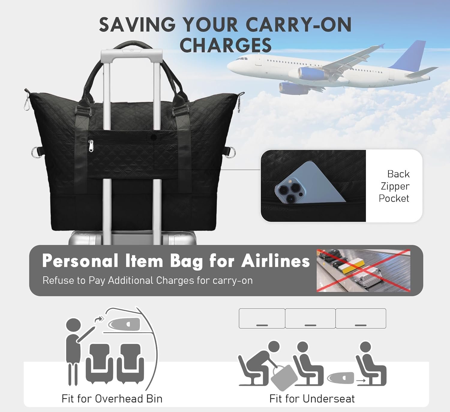 Custom Logo Initial Duffle Bag with Shoe Compartment, Private Label Personalized Weekender Overnight Gym Bag for Women and Girls with Toiletry Bag Manufacturer