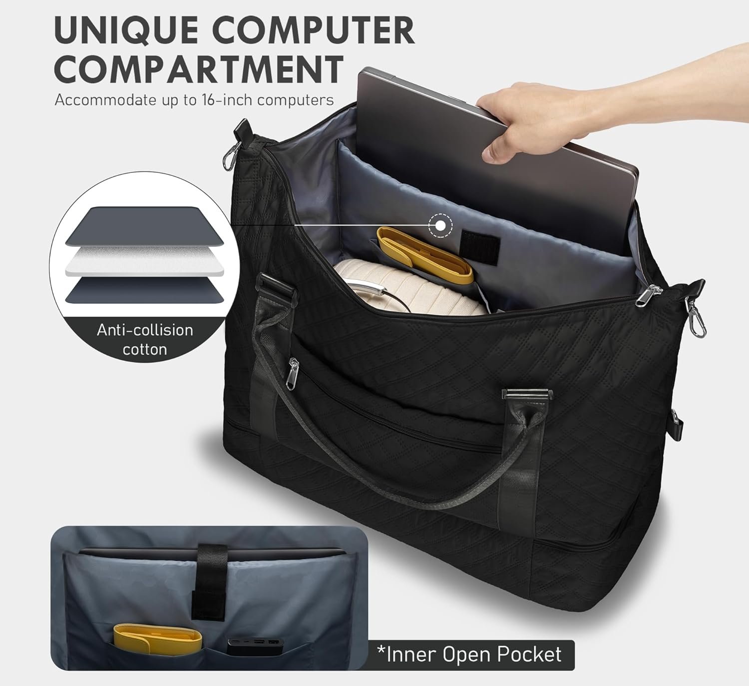 Custom Logo Initial Duffle Bag with Shoe Compartment, Private Label Personalized Weekender Overnight Gym Bag for Women and Girls with Toiletry Bag Manufacturer