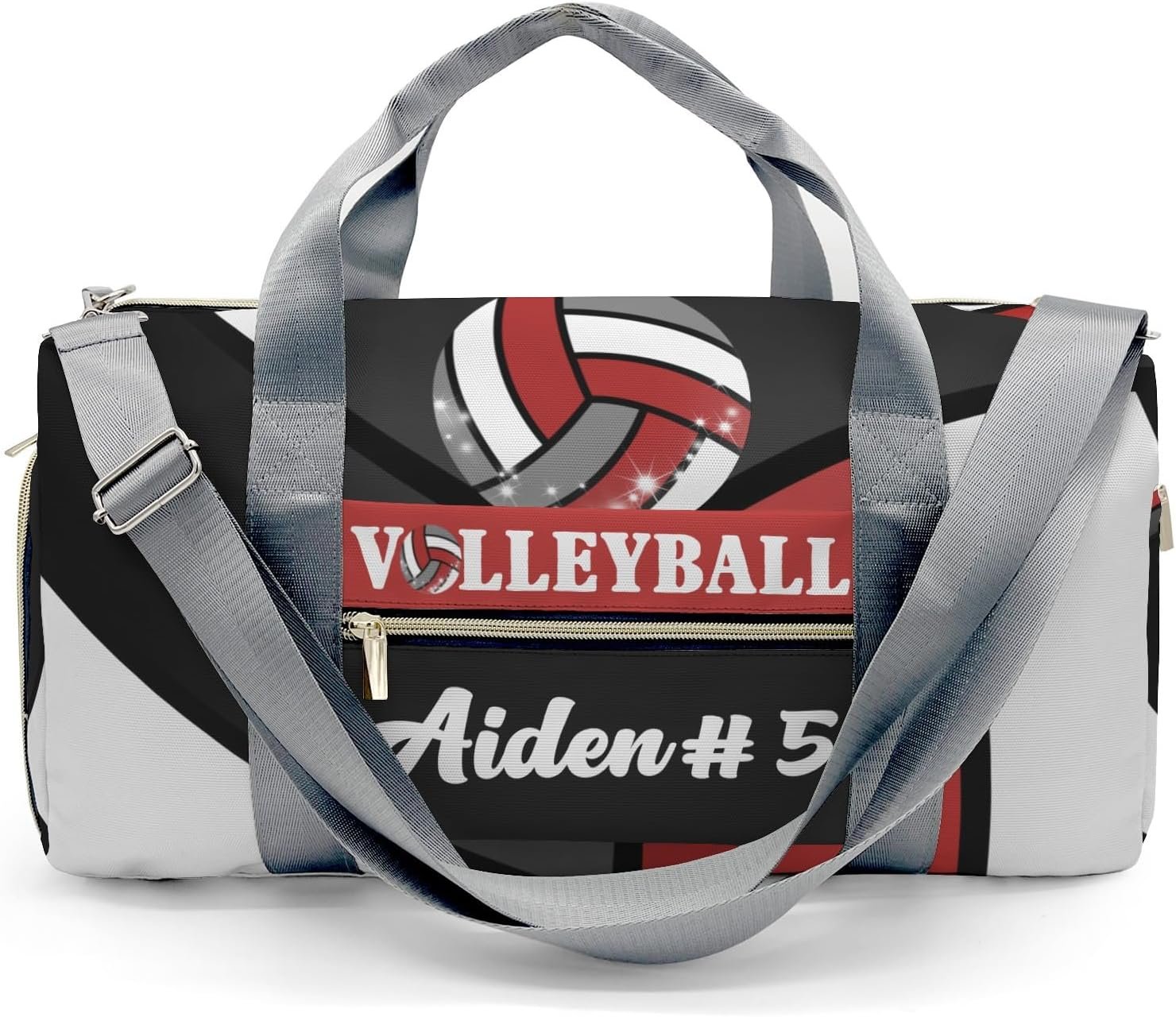 Private Label Red Volleyball Duffle Bag Personalized with Name and Custom Logo for Women and Girls Travel Performance Training Bag Manufacturer