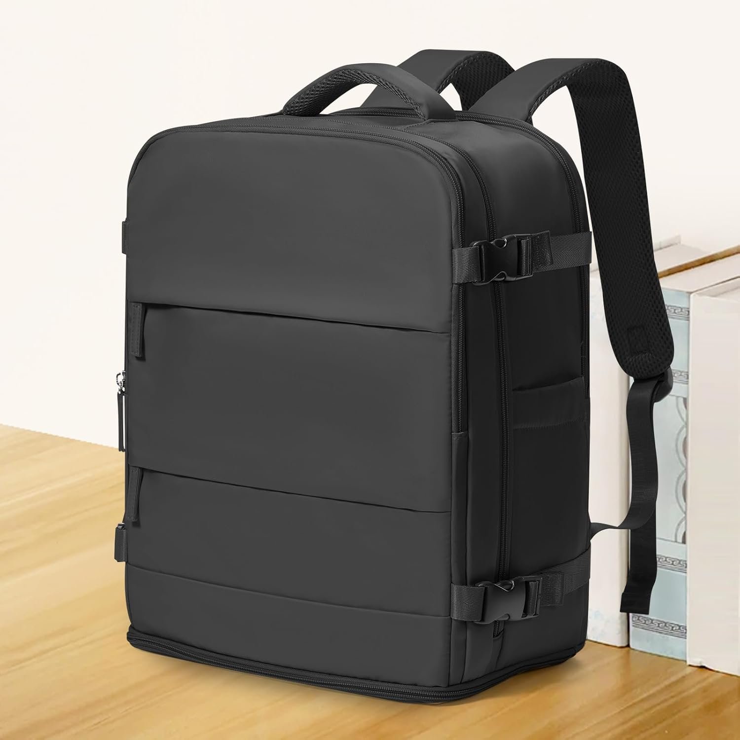 Private Label Travel Backpack Carry On for Women Men Gym Bag with Laptop Compartment Custom Logo Rucksack Mochila de Viaje Teacher Personal Item Airplane Black Small Manufacturer