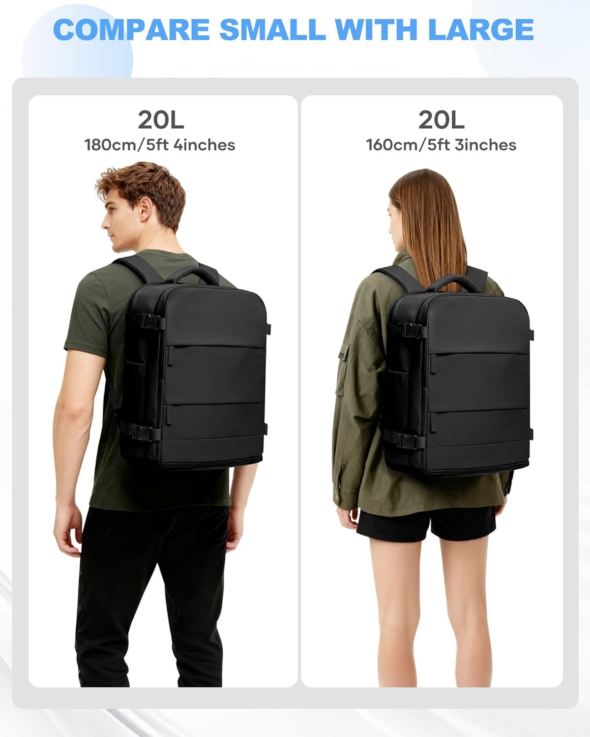 Private Label Travel Backpack Carry On for Women Men Gym Bag with Laptop Compartment Custom Logo Rucksack Mochila de Viaje Teacher Personal Item Airplane Black Small Manufacturer