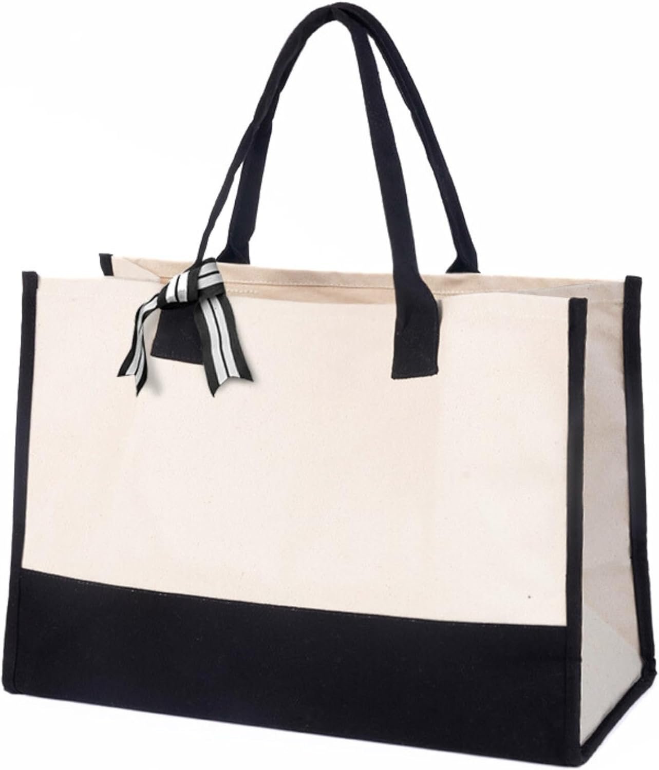 Private Label 100% Cotton Personalized Everyday Canvas Initial Tote Bag Custom Logo Manufacturer for Women