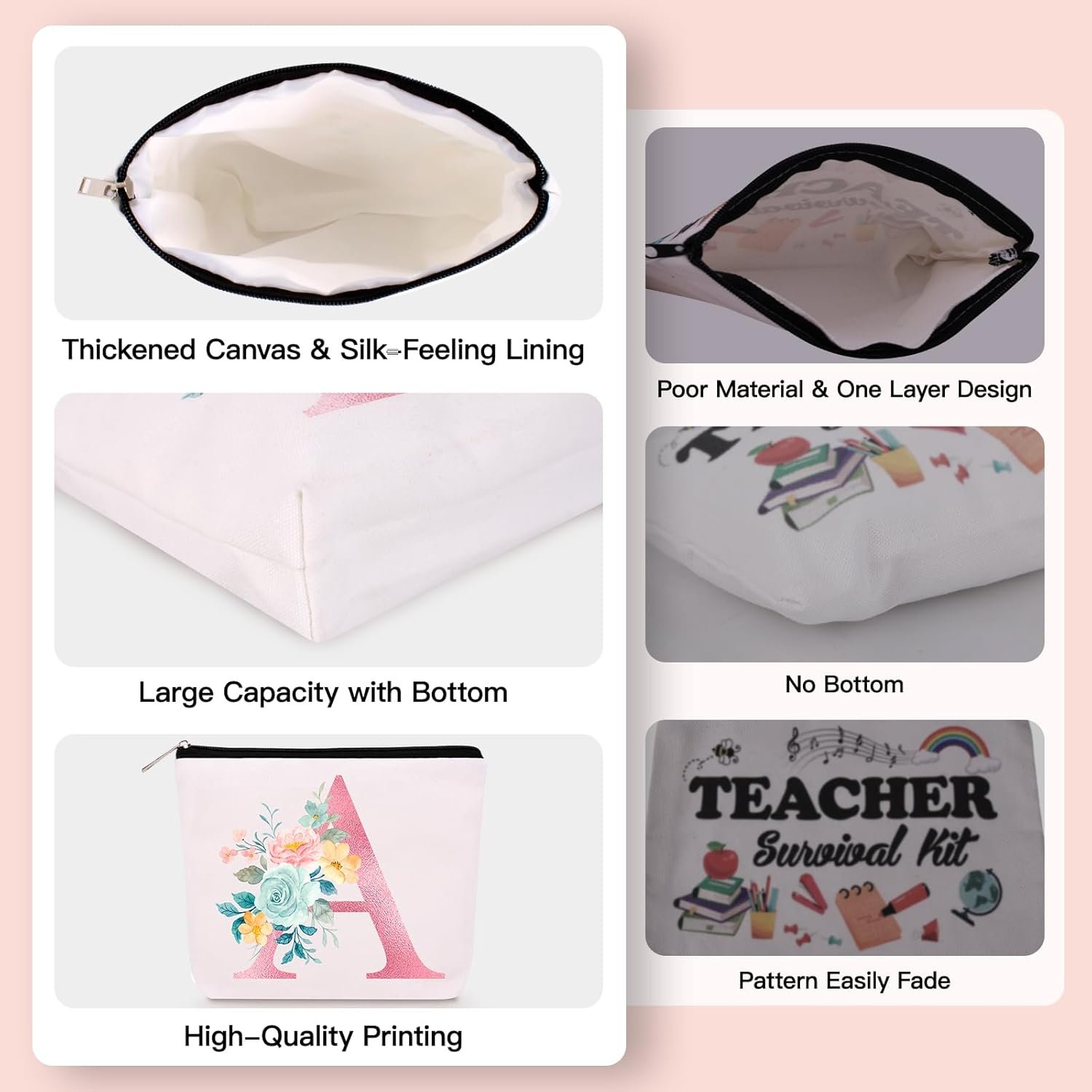 Private Label Personalized Makeup Bag with Custom Logo Initial Keychain Monogram Small Travel Cosmetic Toiletry Bag Manufacturer Birthday Gifts for Women Bridesmaids Teachers Private Label Personalized Makeup Bag with Custom Logo Initial Keychain Monogram Small Travel Cosmetic Toiletry Bag Manufacturer Birthday Gifts for Women Bridesmaids Teachers