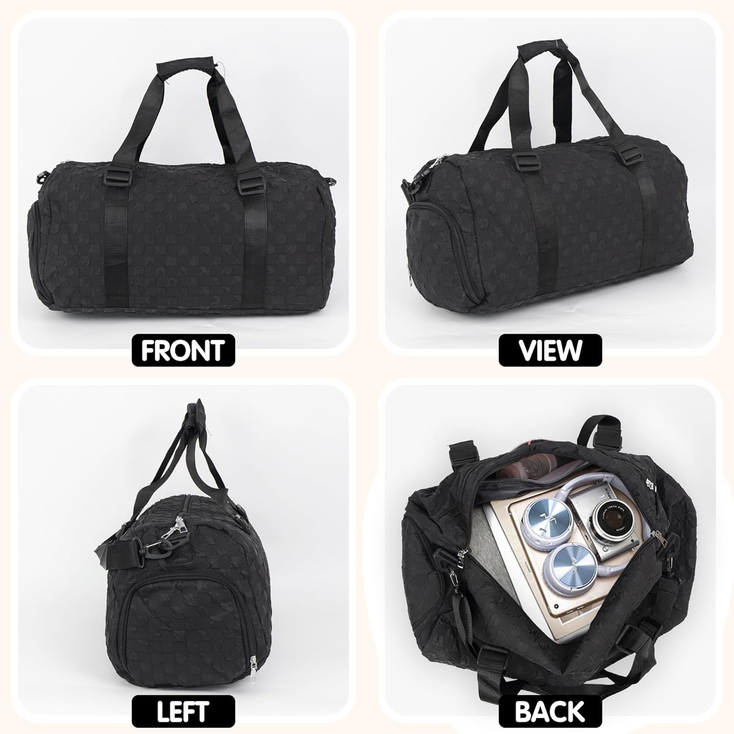 Custom Logo Duffle Bag Personalized Weekender Overnight Carry-On Travel Holdall for Women Men Private Label Monogrammed Bridal Shower Bridesmaid Proposal Manufacturer Black Custom Logo Duffle Bag Personalized Weekender Overnight Carry-On Travel Holdall for Women Men Private Label Monogrammed Bridal Shower Bridesmaid Proposal Manufacturer Black