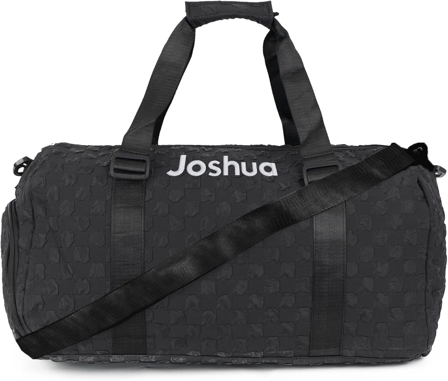 Custom Logo Duffle Bag Personalized Weekender Overnight Carry-On Travel Holdall for Women Men Private Label Monogrammed Bridal Shower Bridesmaid Proposal Manufacturer Black