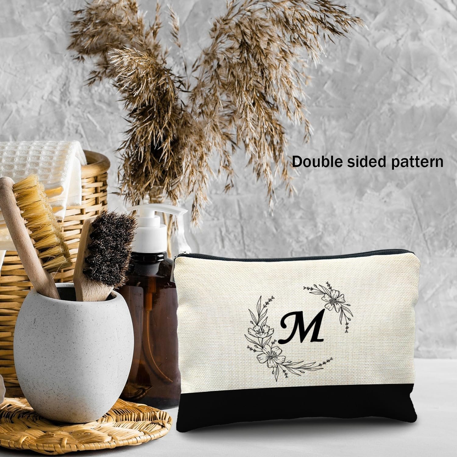 Manufacturer Custom Logo Personalized Monogram Bridesmaid Makeup Bag Private Label Cosmetic Gifts for Women (M)