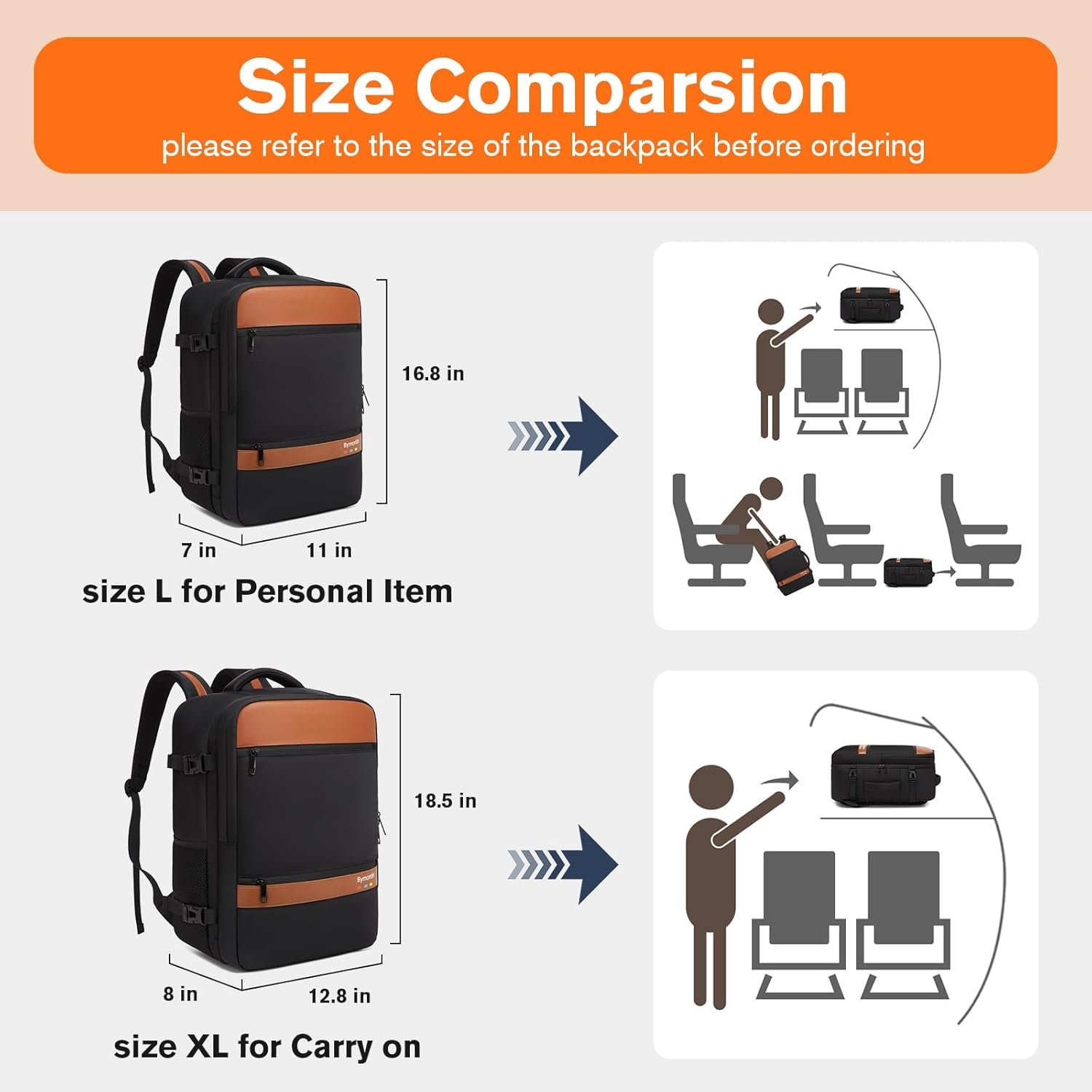 Custom Logo Smart Suitcase-style Laptop Backpack 25L/35L by Manufacturer Practical Travel Bag for Work Leisure & Flight Private Label Luggage-Style Commuter Pack Black 25L