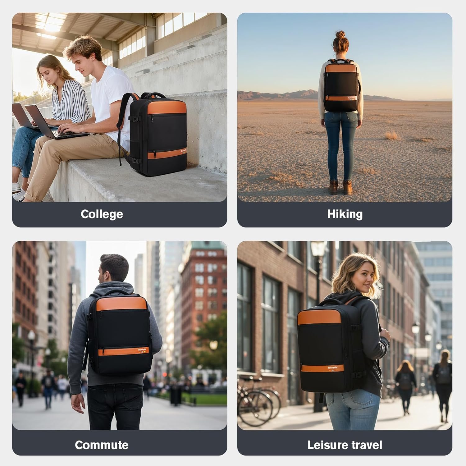 Custom Logo Smart Suitcase-style Laptop Backpack 25L/35L by Manufacturer Practical Travel Bag for Work Leisure & Flight Private Label Luggage-Style Commuter Pack Black 25L