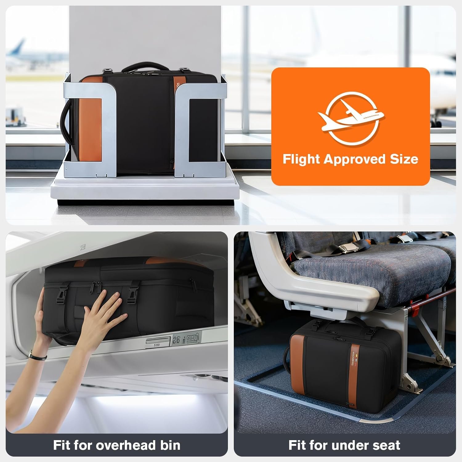 Custom Logo Smart Suitcase-style Laptop Backpack 25L/35L by Manufacturer Practical Travel Bag for Work Leisure & Flight Private Label Luggage-Style Commuter Pack Black 25L