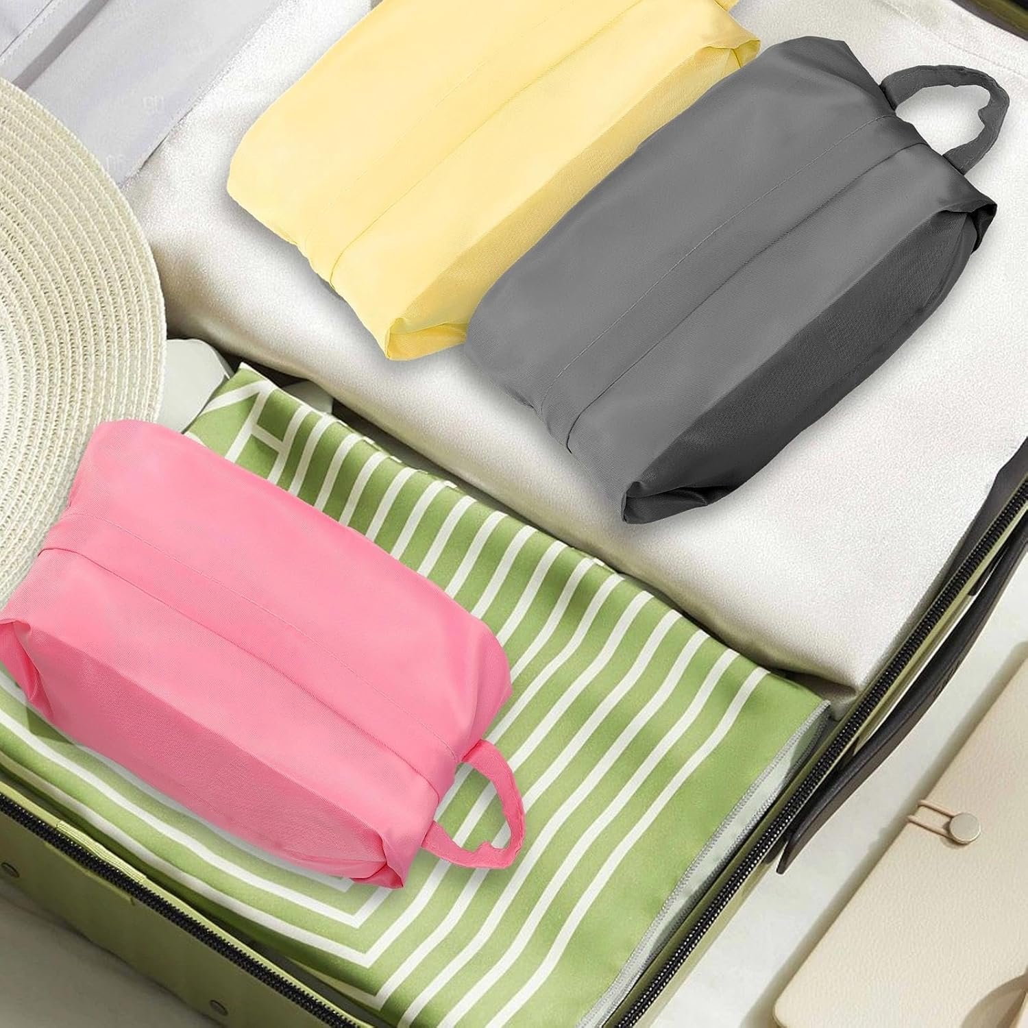 Private Label 3pcs Travel Packing Organizers Socks Underwear Bags with Zip Handle, Custom Logo Portable Storage, Manufacturer