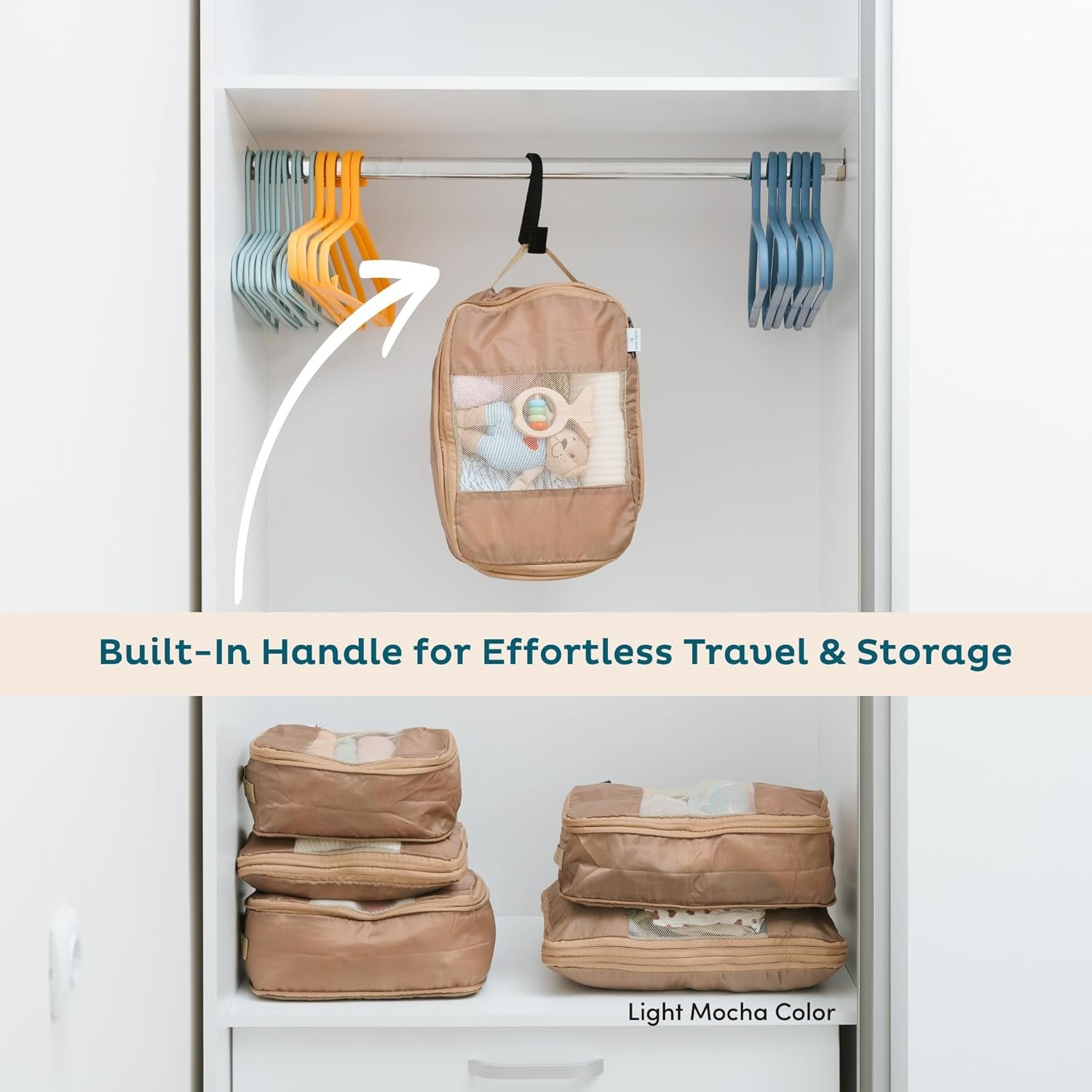 Private Label 6-Pack Large Compression Packing Cubes for Travel Carry-On Checked Luggage Lightweight Water-Resistant Custom Logo Luggage Suitcase Organizers Manufacturer