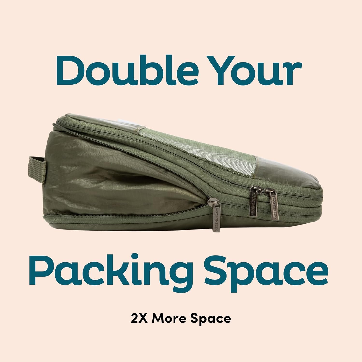 Private Label 6-Pack Large Compression Packing Cubes for Travel with Custom Logo - Lightweight Water-Resistant Luggage Organizer Bags and Suitcase Organizers for Carry-On Checked Luggage by Manufacturer