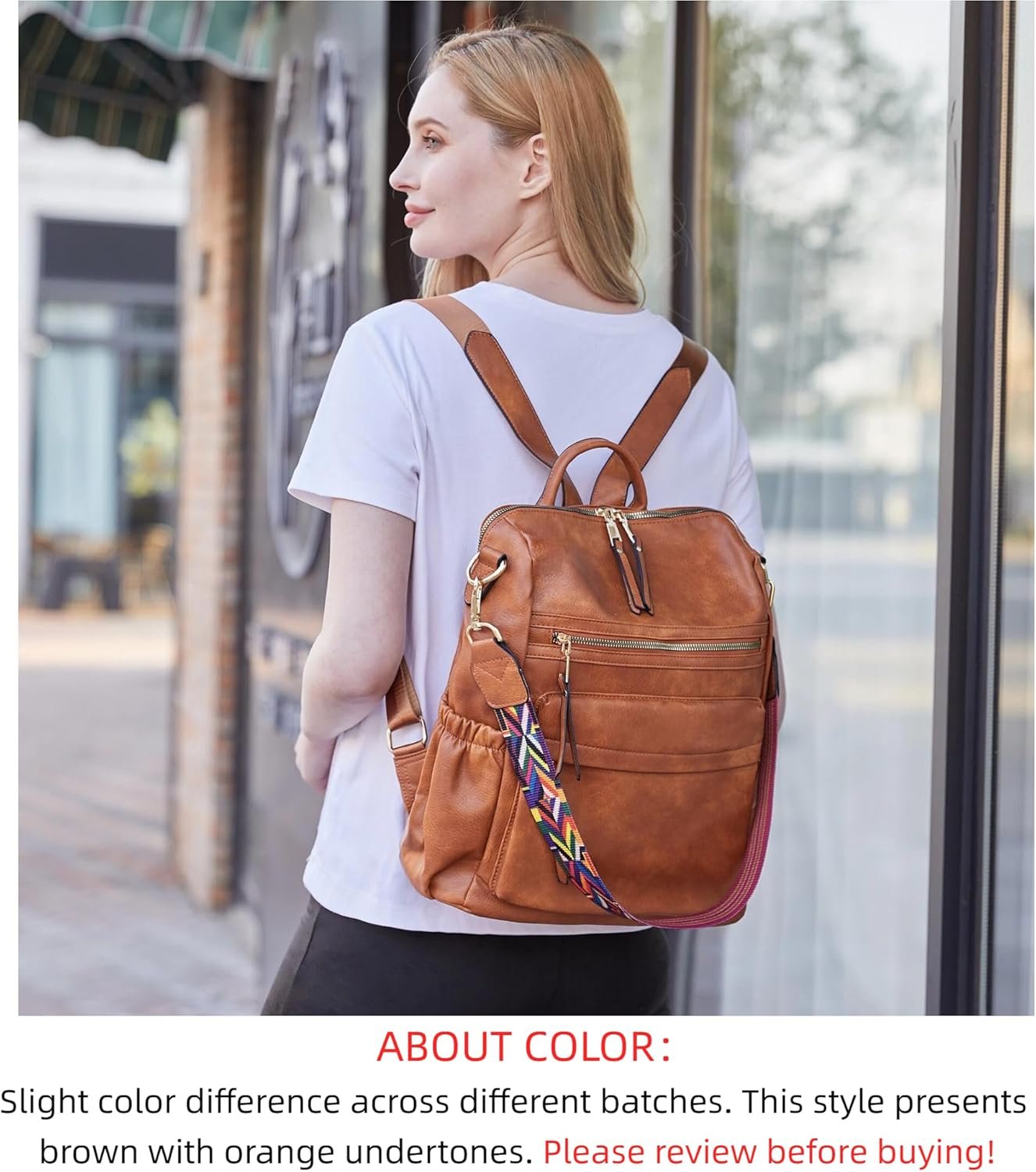 Private Label Women's Leather Backpack Purse Custom Logo Travel Fashion Designer Ladies Shoulder Bag Manufacturer