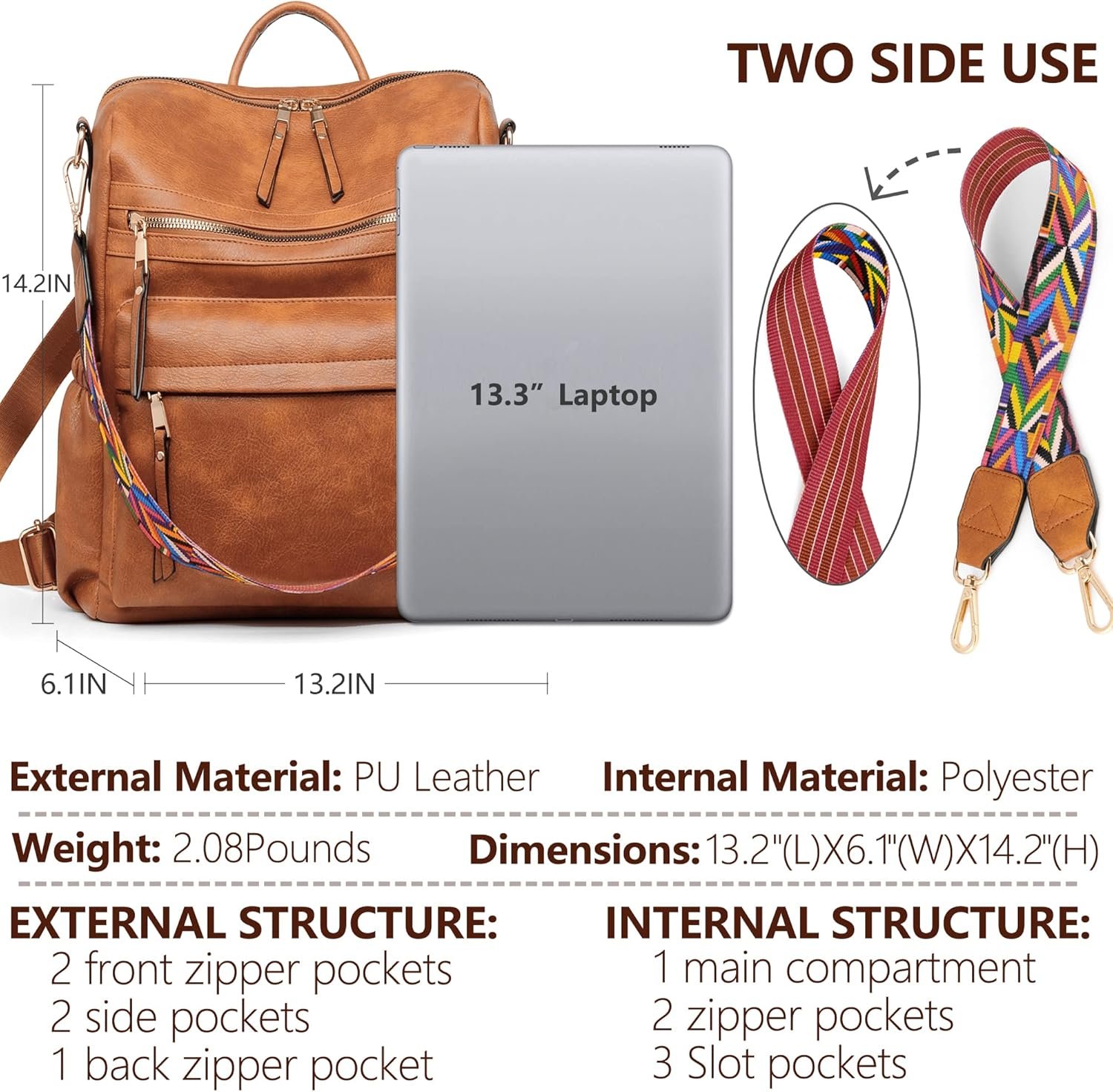 Private Label Women's Leather Backpack Purse Custom Logo Travel Fashion Designer Ladies Shoulder Bag Manufacturer