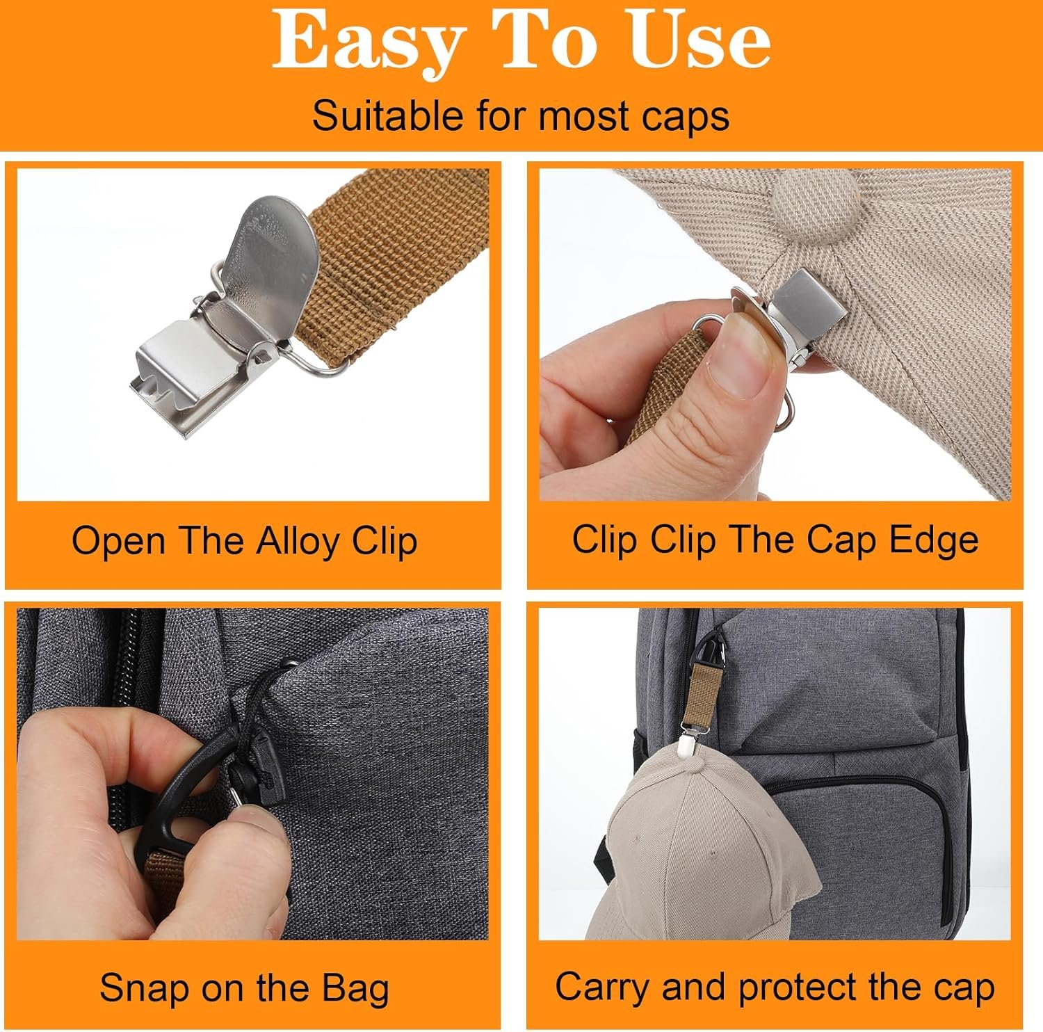 Private Label 6 Pack Elastic Travel Hat Clips Custom Logo Hands-Free Hat Holders for Bags Backpacks Purses Luggage Outdoor Accessories Manufacturer Private Label 6 Pack Elastic Travel Hat Clips Custom Logo Hands-Free Hat Holders for Bags Backpacks Purses Luggage Outdoor Accessories Manufacturer