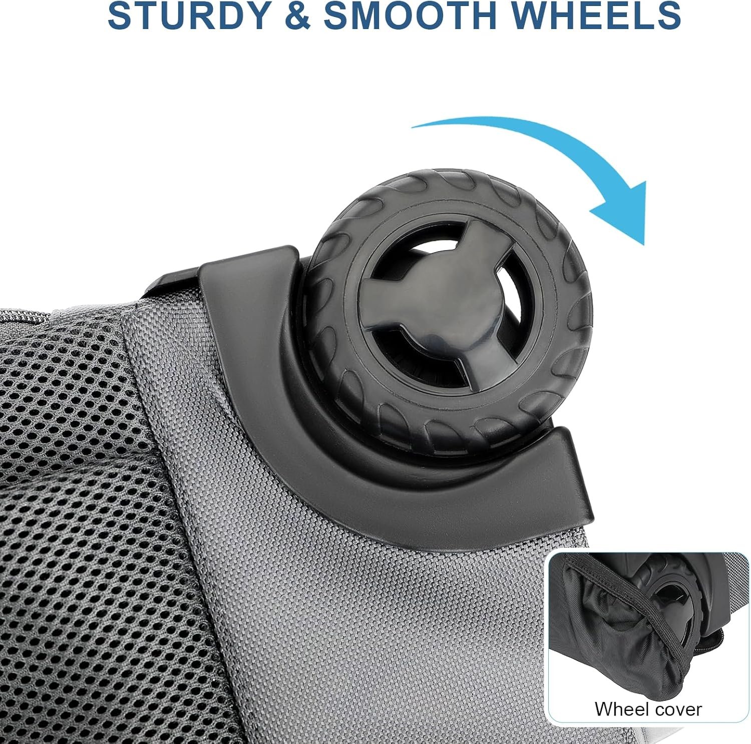 Custom Logo Wheeled Rolling Backpack with 2 Packing Cubes Compression Bags Laptop Compartment Private Label Water Resistant Luggage Suitcase for Air Travel Weekend Trips Manufacturer (Grey)