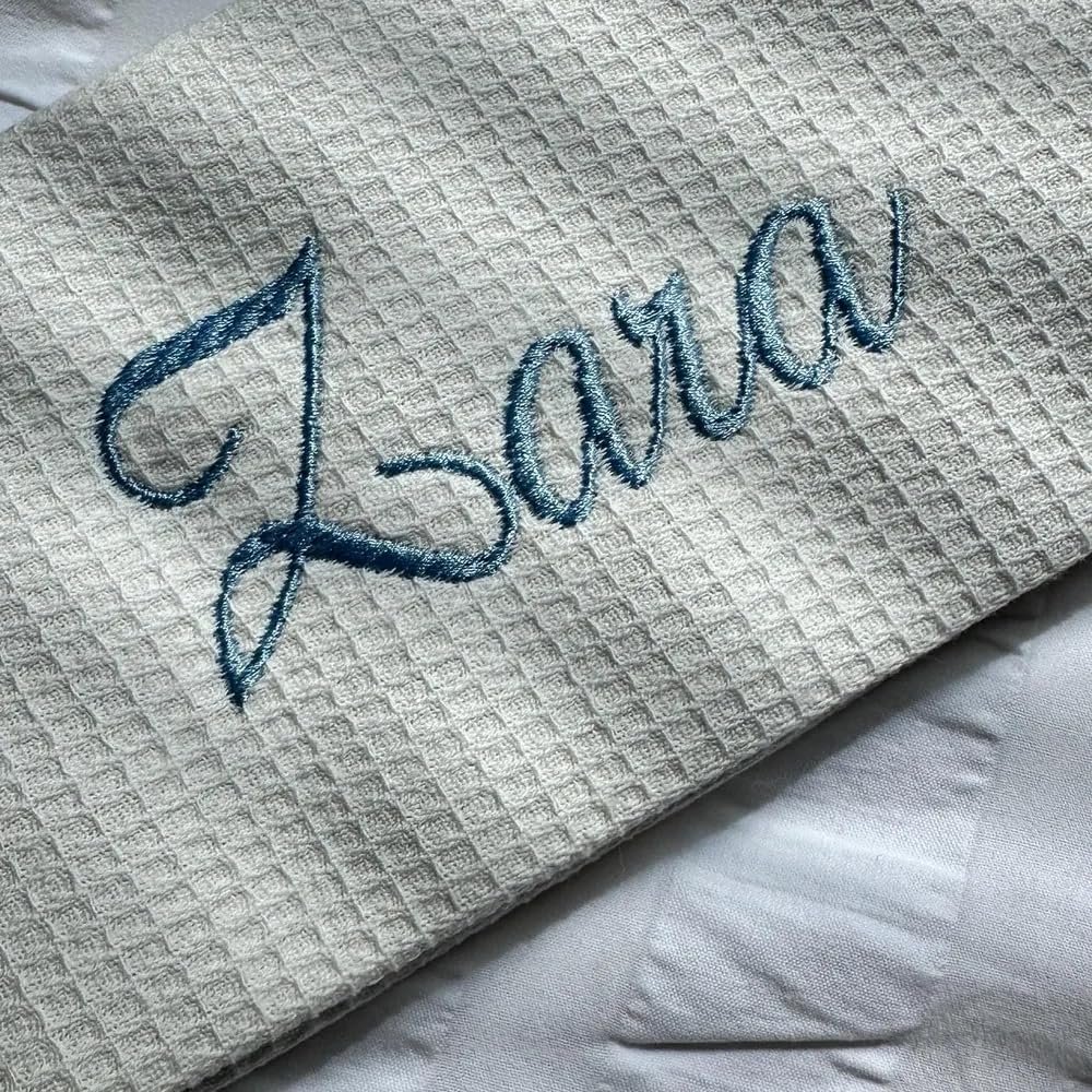 Private Label Personalized Waffle Makeup Toiletry Bag Custom Logo Initials Embroidered White Modern Bridal Bridesmaid Gift Manufacturer