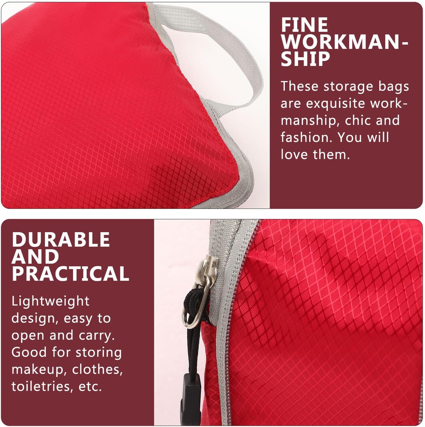 Private Label 3pcs Custom Logo Red Space-Saving Travel Packing Organizer Bags Set Tote Cubes for Luggage and Home Storage Manufacturer